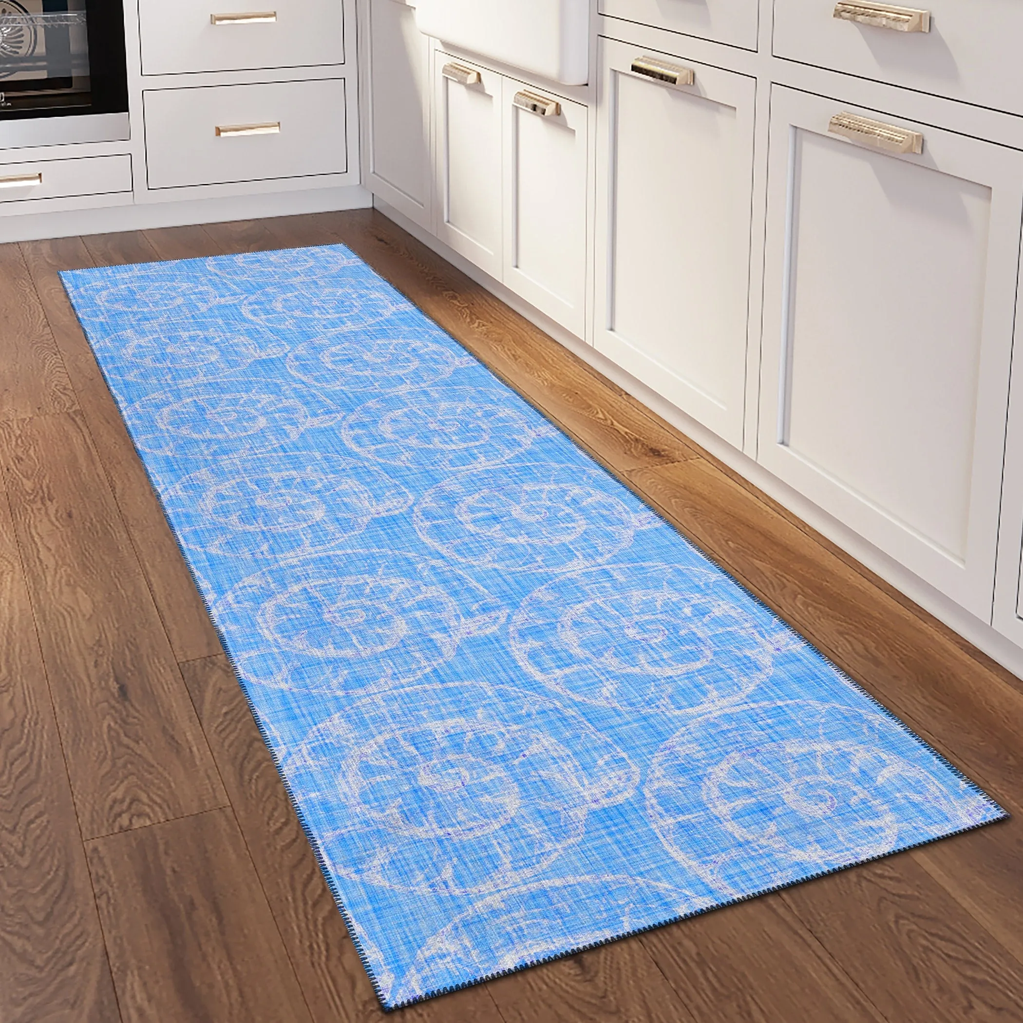 Indoor/ Outdoor Surfside Imprints Washable Rug New
