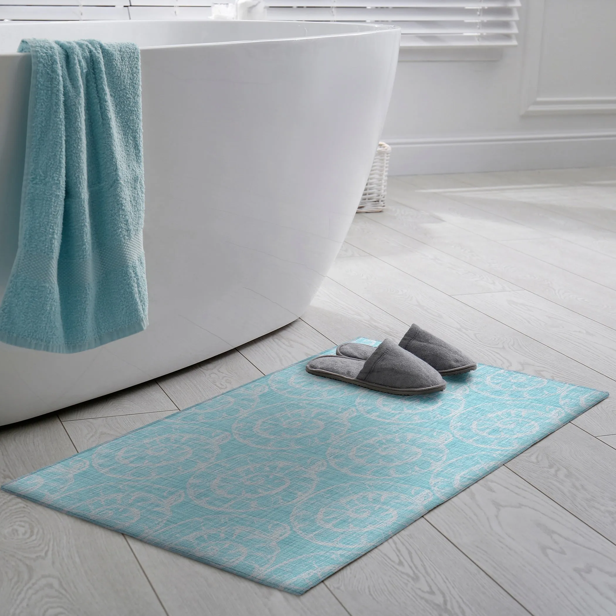 Indoor/ Outdoor Surfside Imprints Washable Rug New