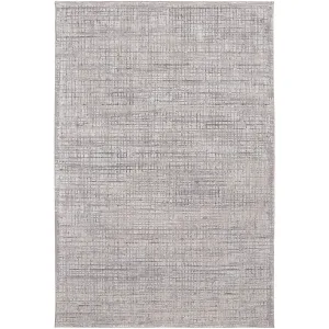 Inger Modern Crosshatch Gray/Beige Area Rug