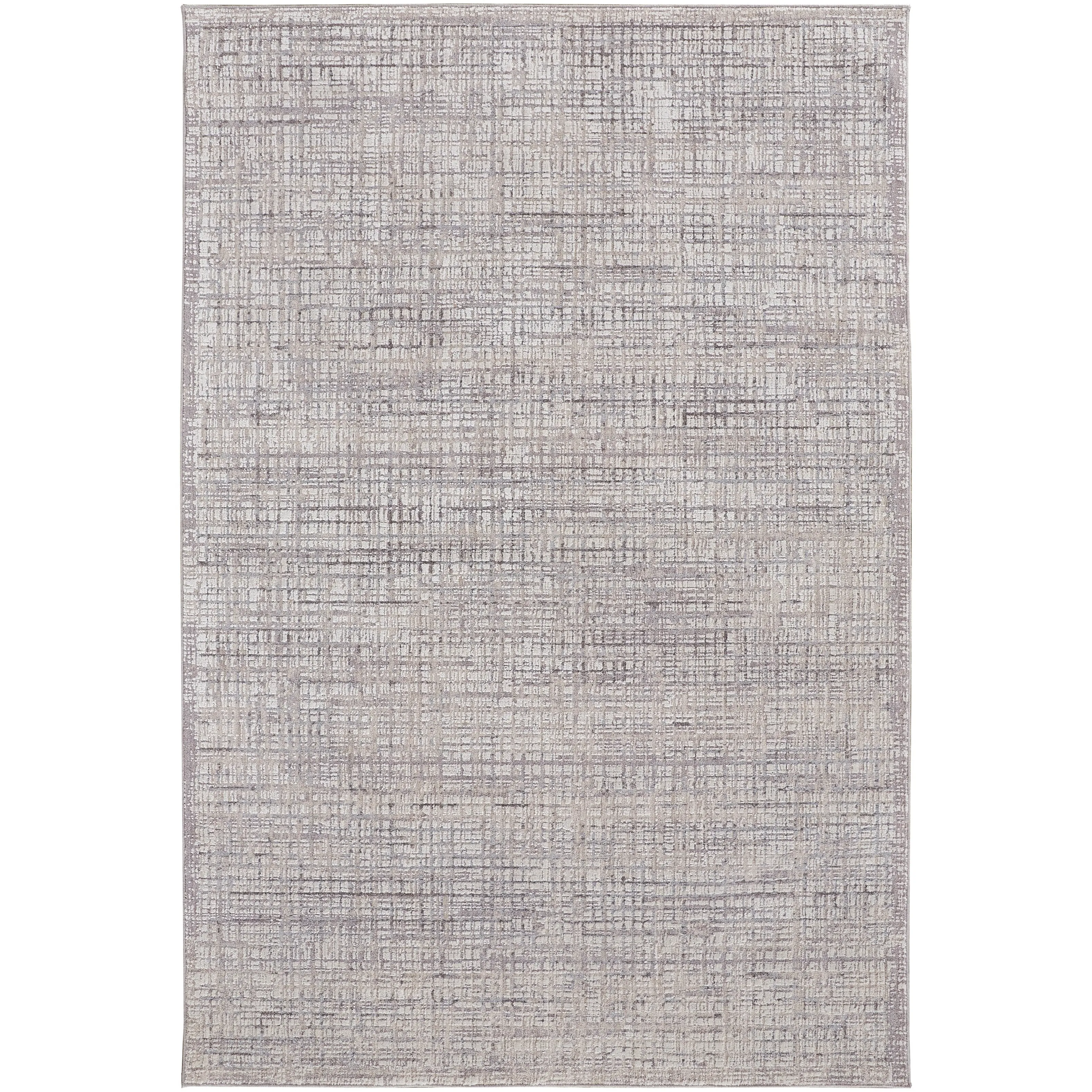 Inger Modern Crosshatch Gray/Beige Area Rug