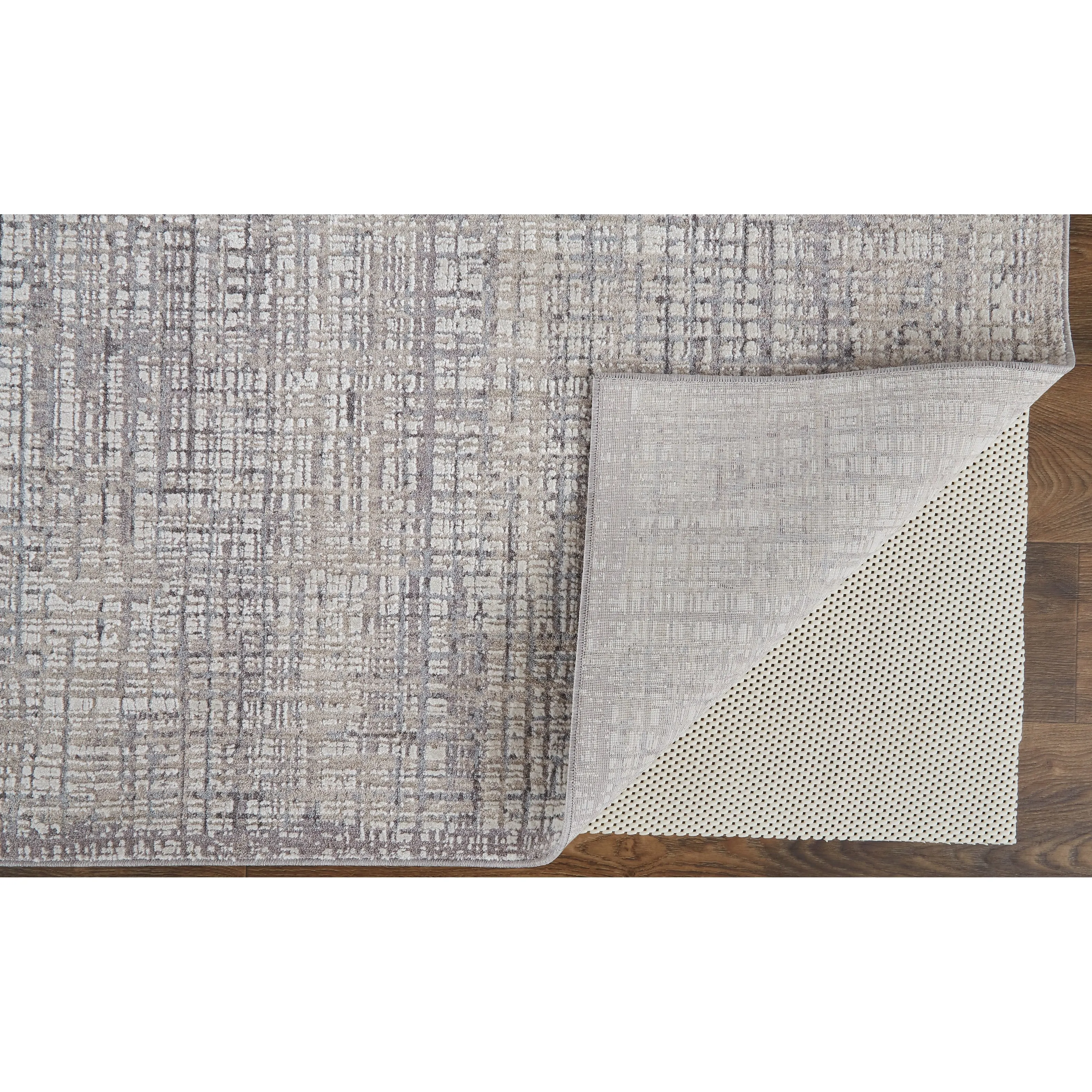 Inger Modern Crosshatch Gray/Beige Area Rug