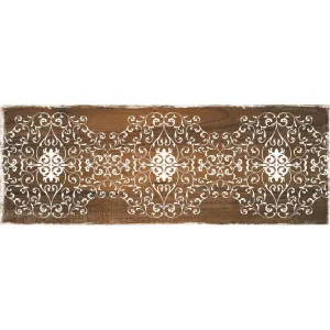 J&V Textiles Oversized Cushioned Anti Fatigue Kitchen Runner Mat (Scroll) Brown Size 20x55 - 20 X 55