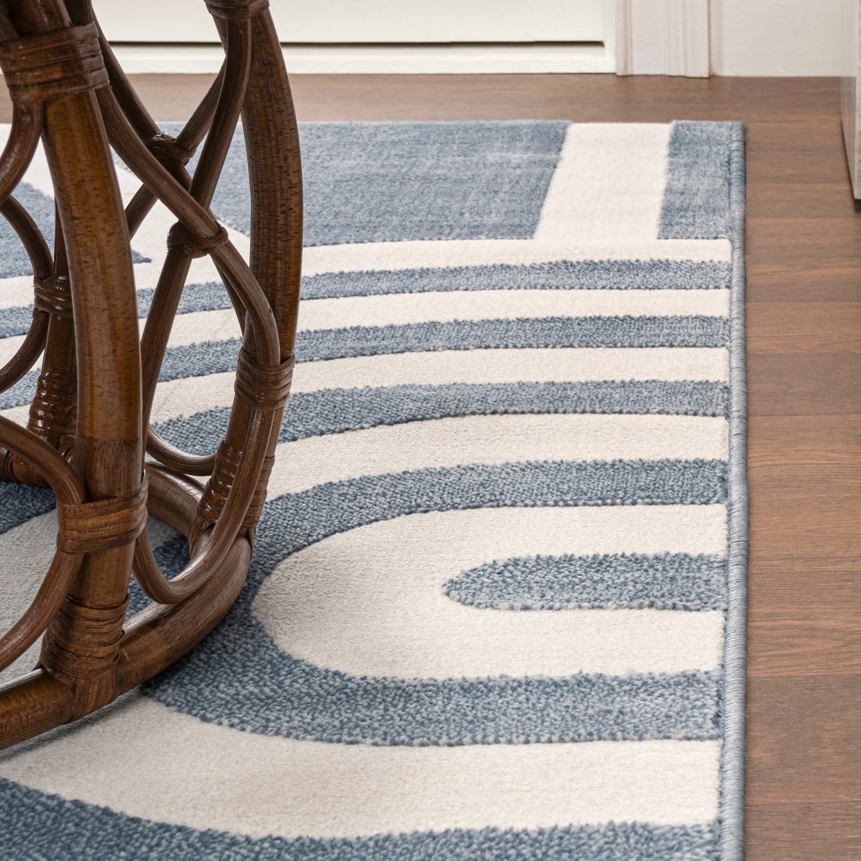JONATHAN Y Alcina MidCentury Scandinavian Abstract Sun Two-Tone High-Low Area Rug