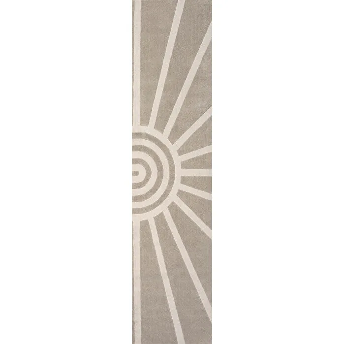 JONATHAN Y Alcina MidCentury Scandinavian Abstract Sun Two-Tone High-Low Area Rug