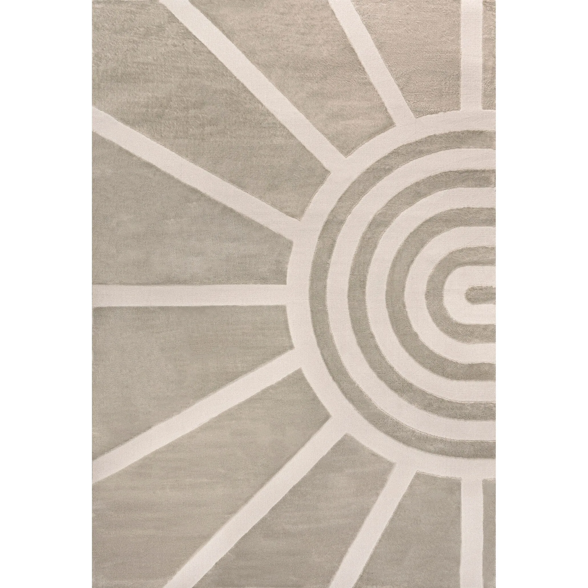 JONATHAN Y Alcina MidCentury Scandinavian Abstract Sun Two-Tone High-Low Area Rug