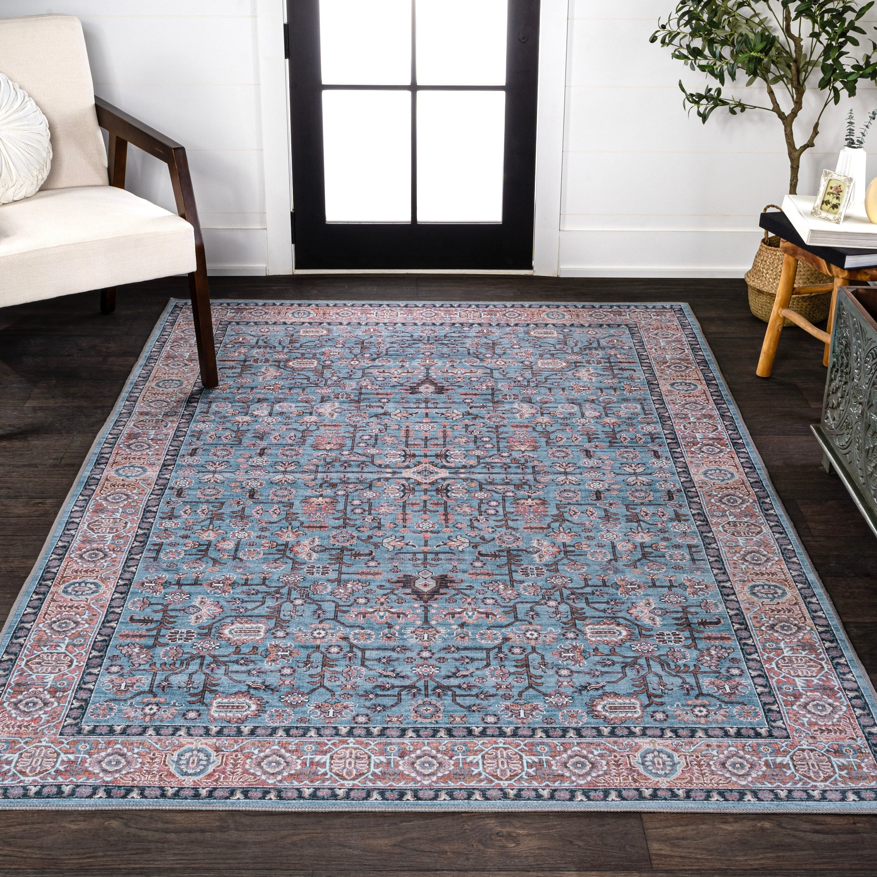 JONATHAN Y Cirali All-Over Persian Machine Washable Area Rug