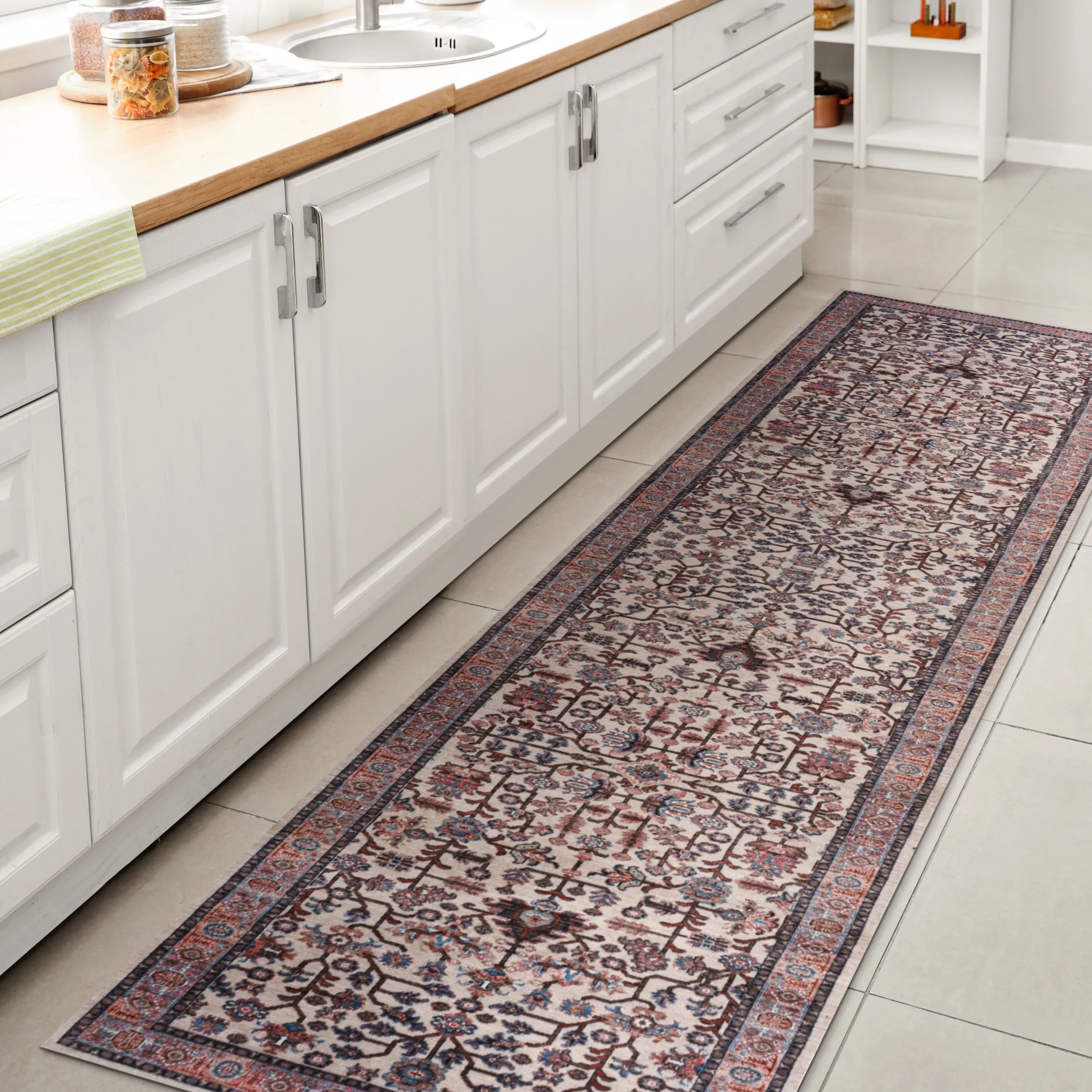 JONATHAN Y Cirali All-Over Persian Machine Washable Area Rug