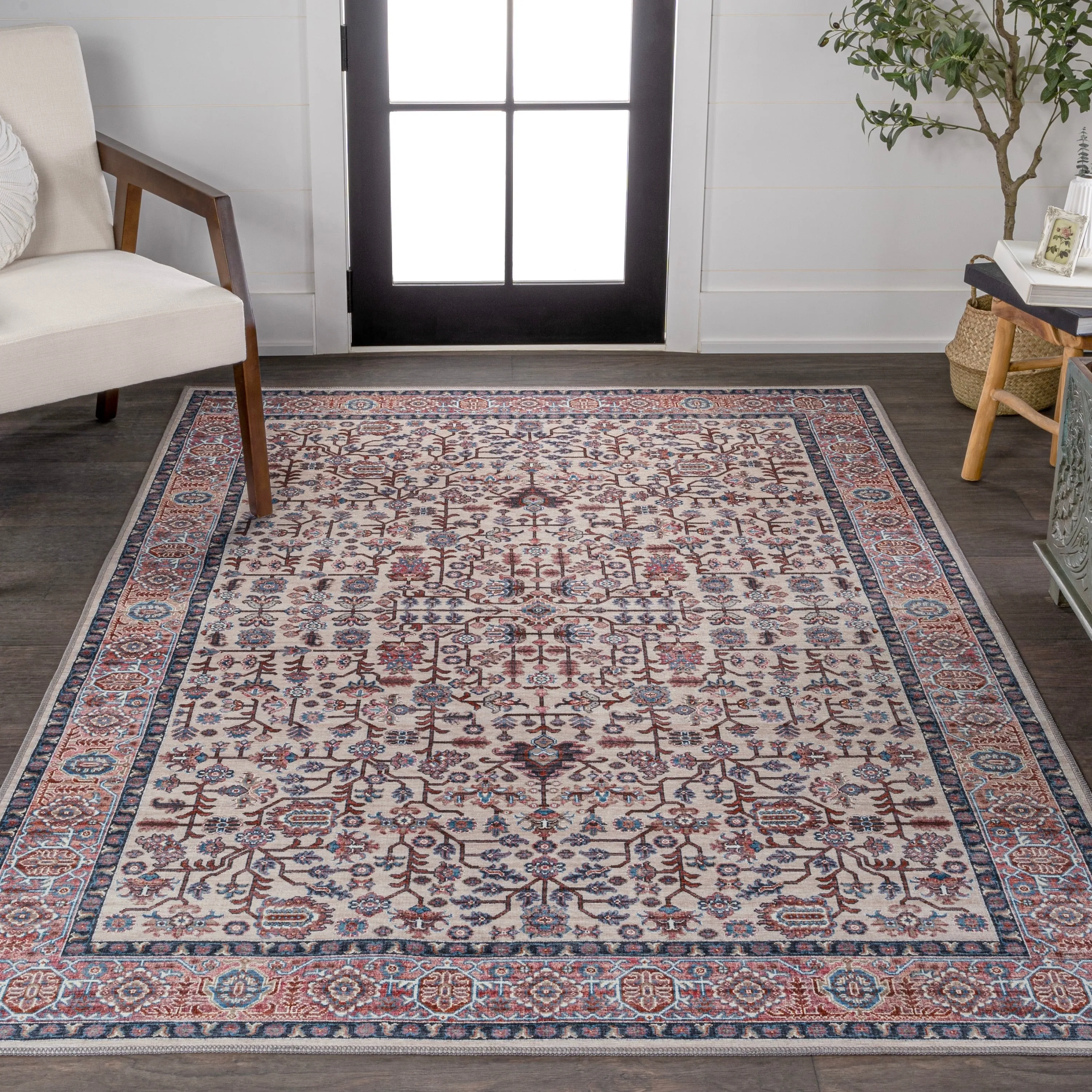 JONATHAN Y Cirali All-Over Persian Machine Washable Area Rug
