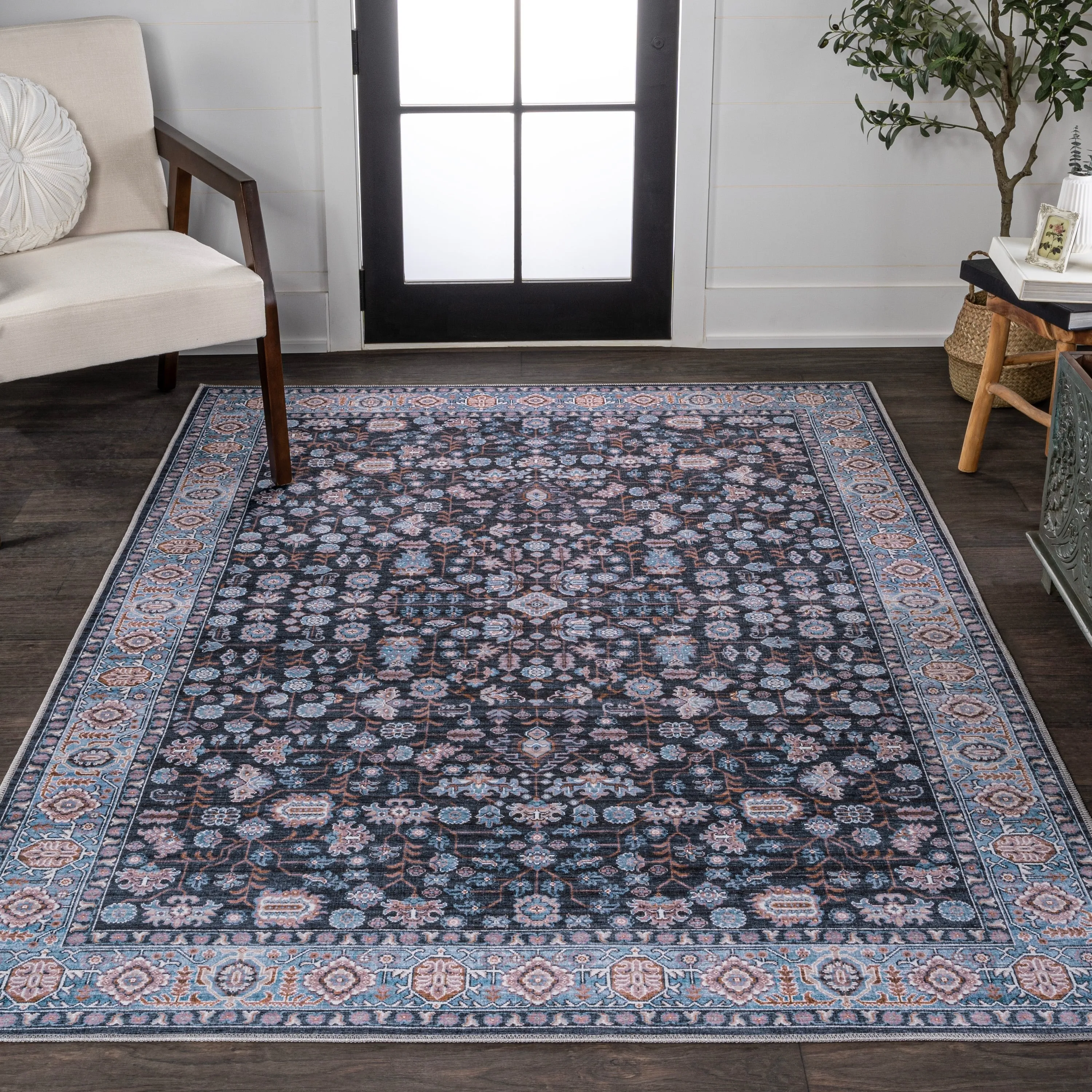 JONATHAN Y Cirali All-Over Persian Machine Washable Area Rug