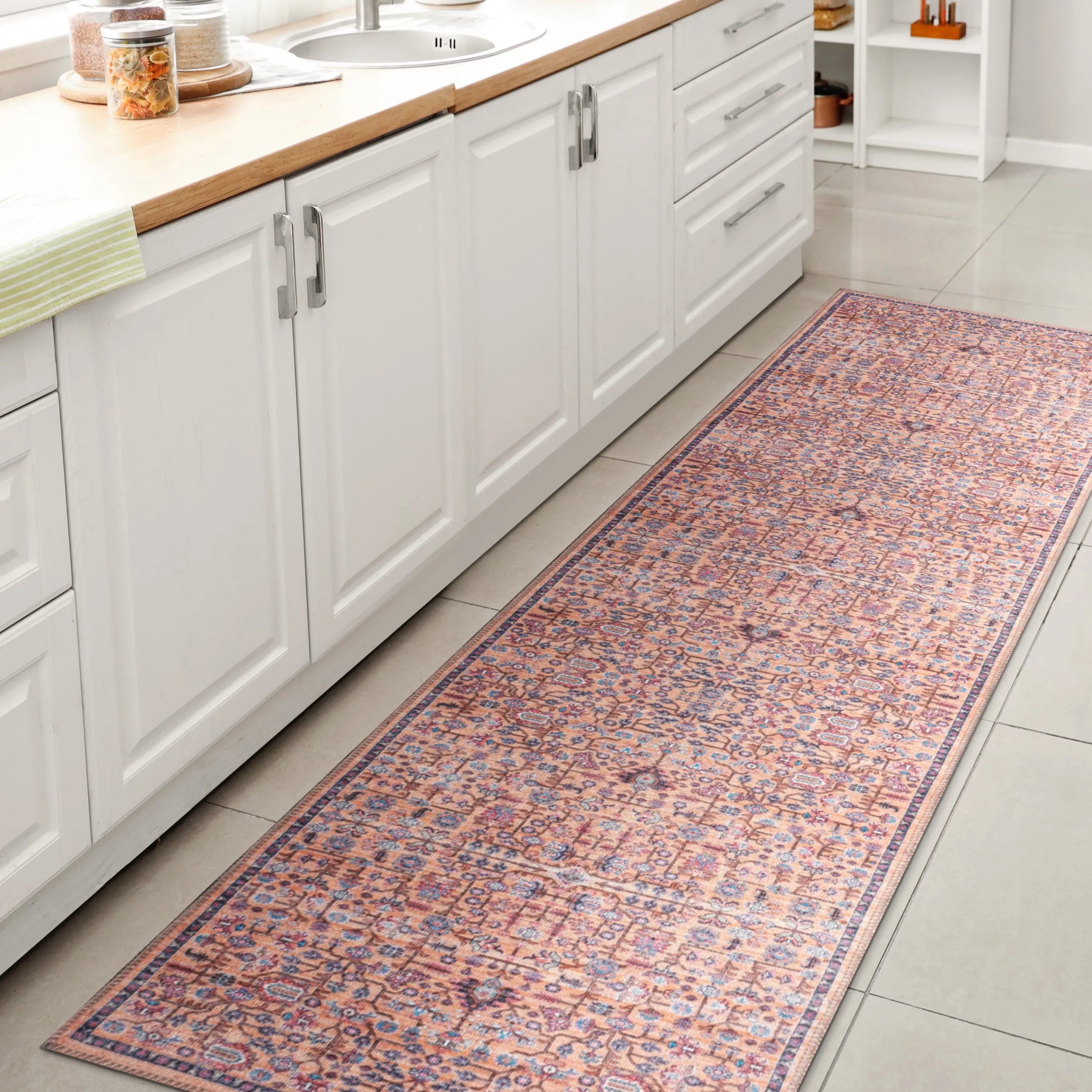 JONATHAN Y Cirali All-Over Persian Machine Washable Area Rug