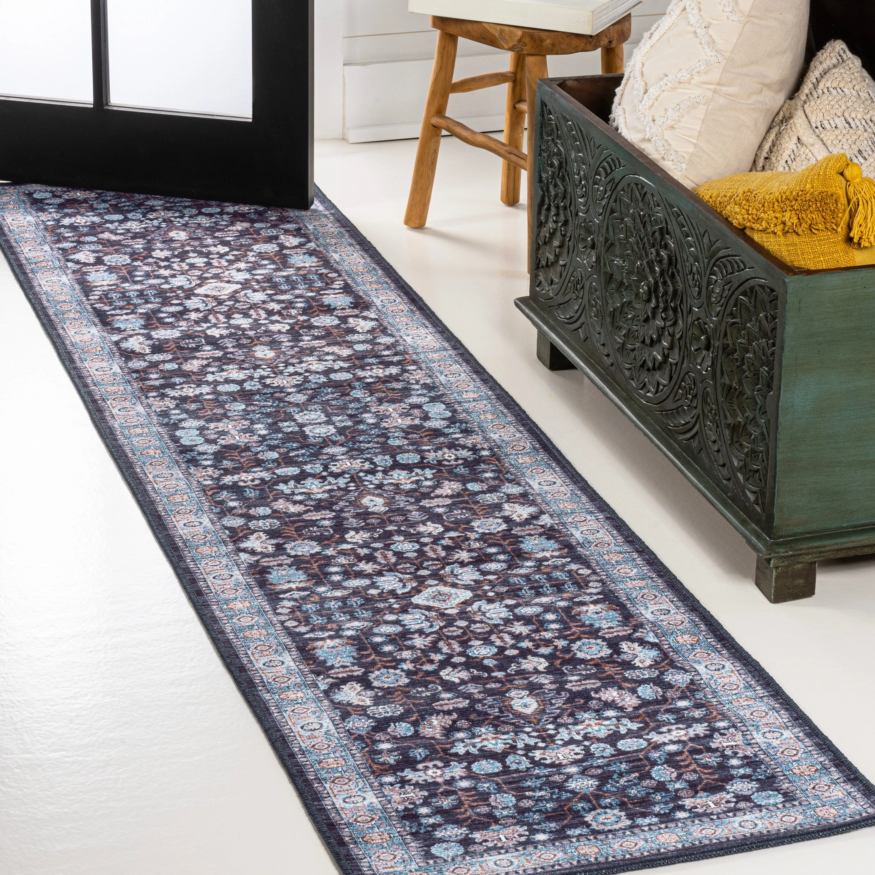 JONATHAN Y Cirali All-Over Persian Machine Washable Area Rug