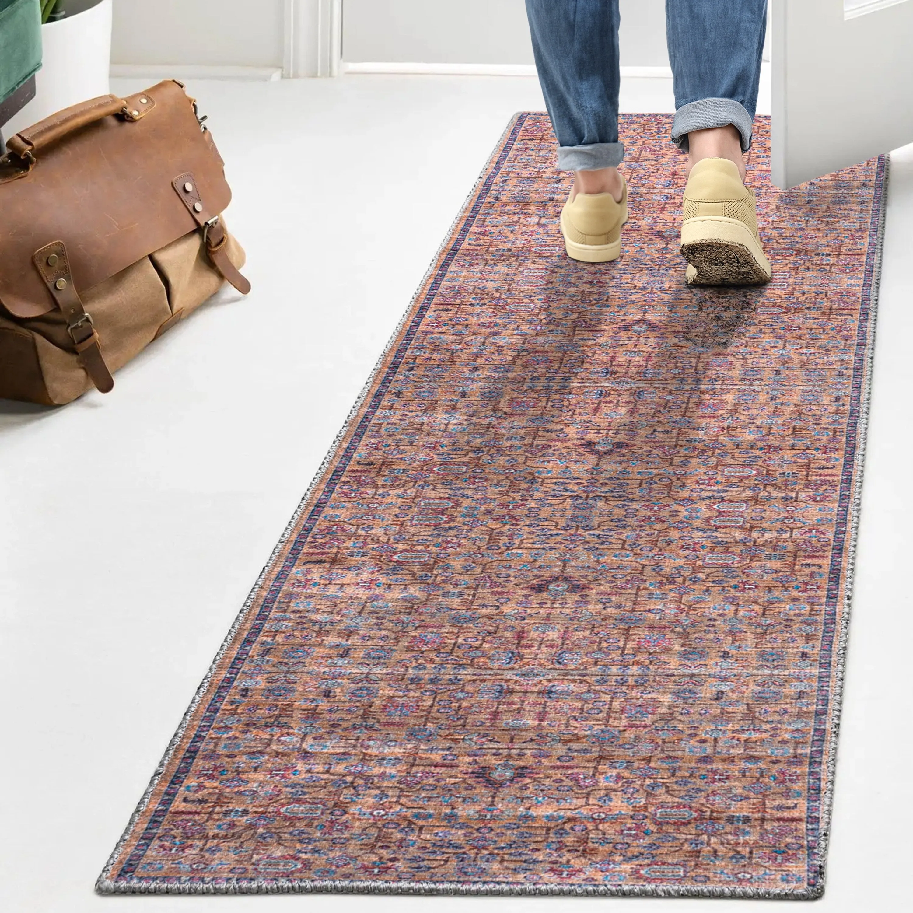 JONATHAN Y Cirali All-Over Persian Machine Washable Area Rug