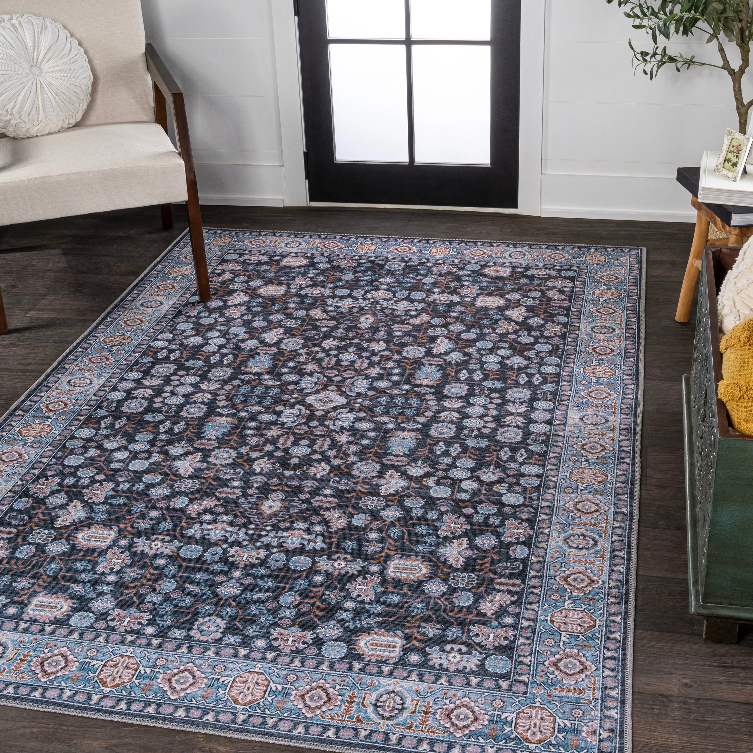 JONATHAN Y Cirali All-Over Persian Machine Washable Area Rug