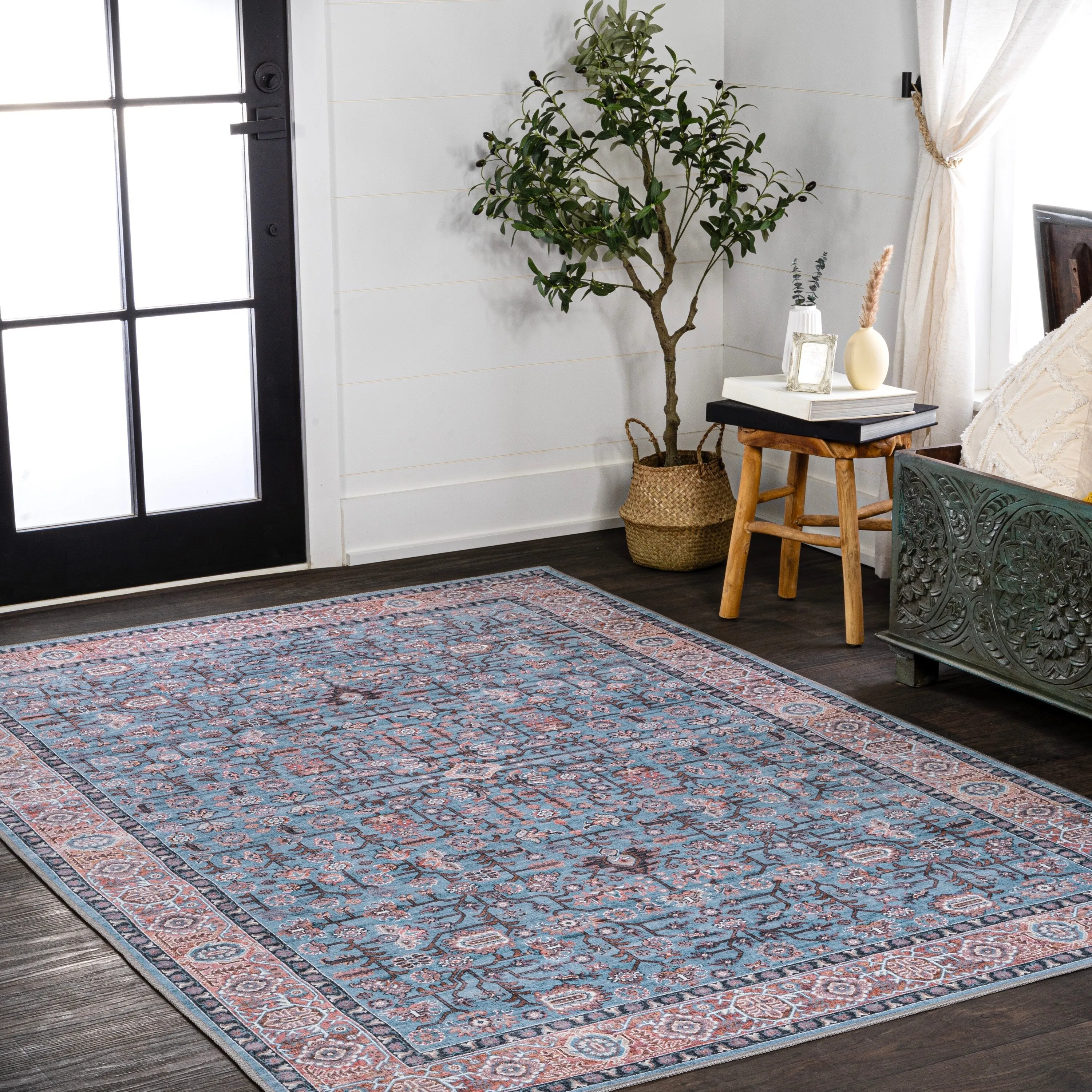 JONATHAN Y Cirali All-Over Persian Machine Washable Area Rug