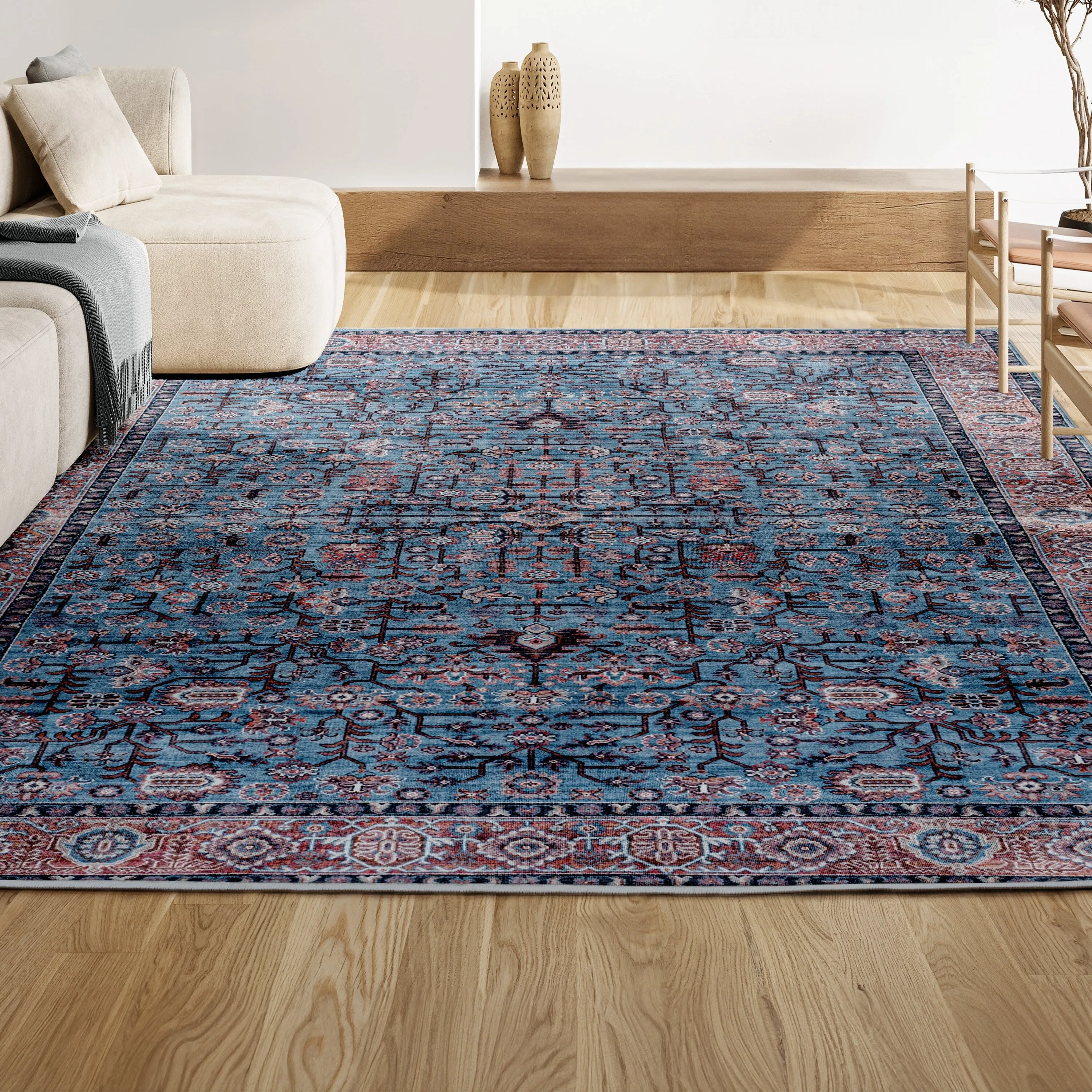 JONATHAN Y Cirali All-Over Persian Machine Washable Area Rug
