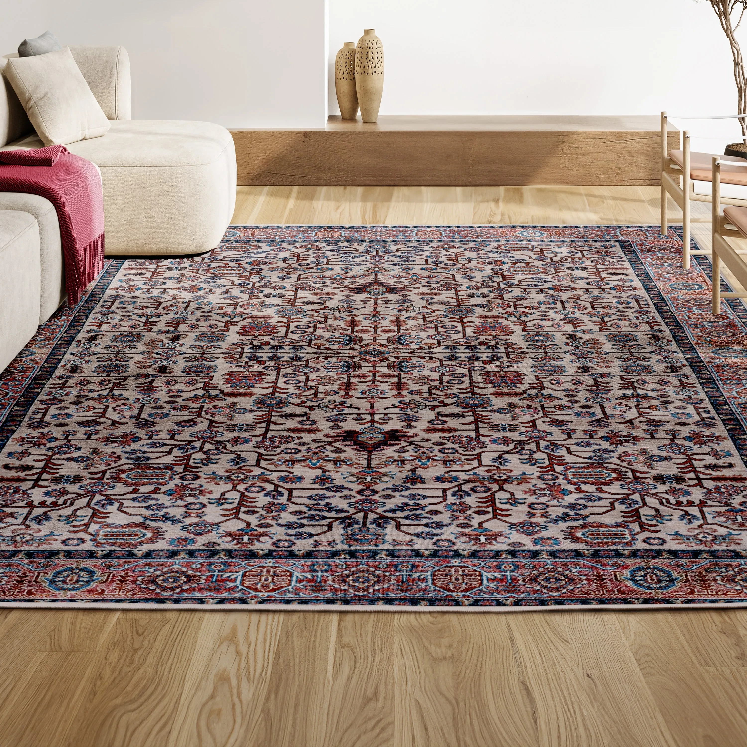 JONATHAN Y Cirali All-Over Persian Machine Washable Area Rug