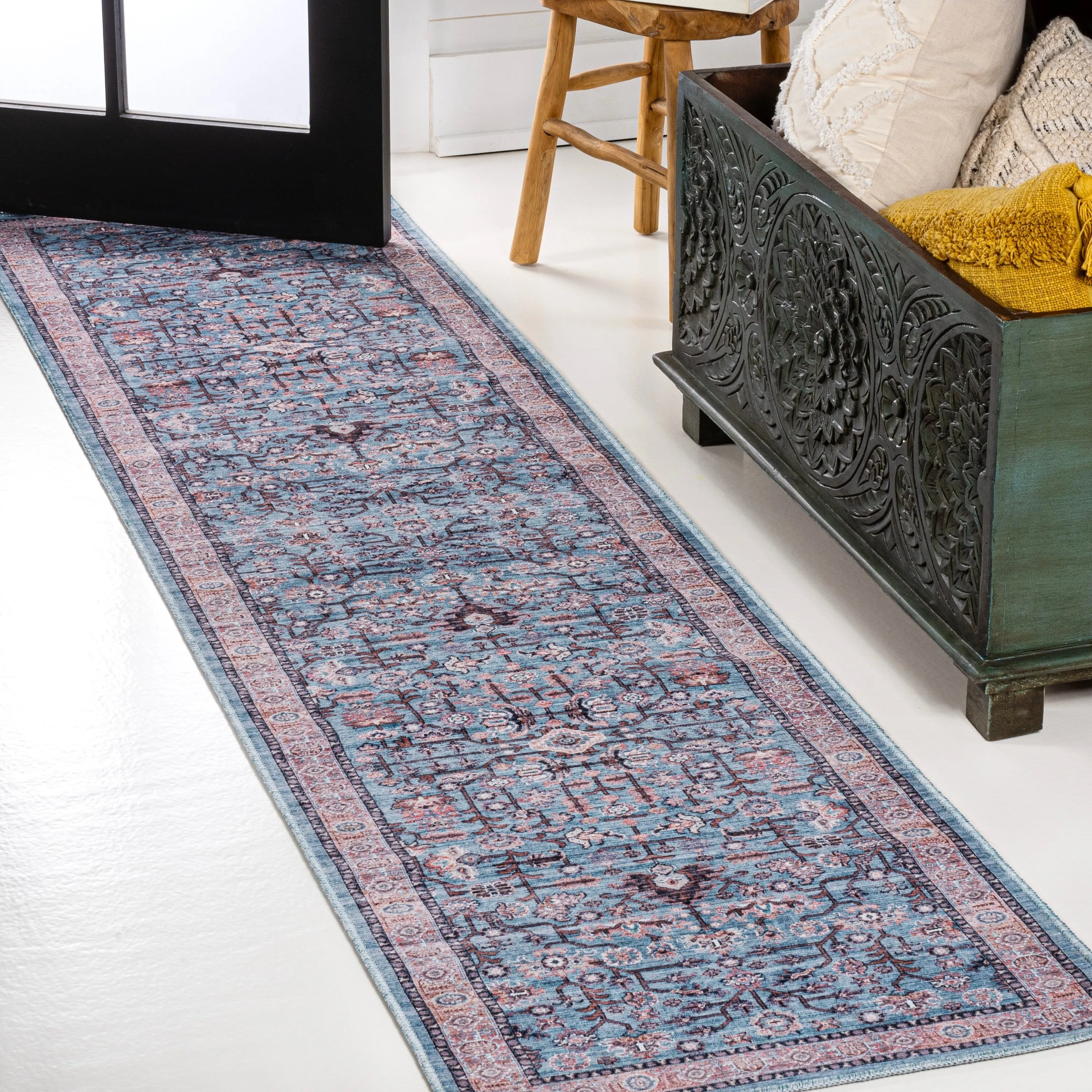 JONATHAN Y Cirali All-Over Persian Machine Washable Area Rug