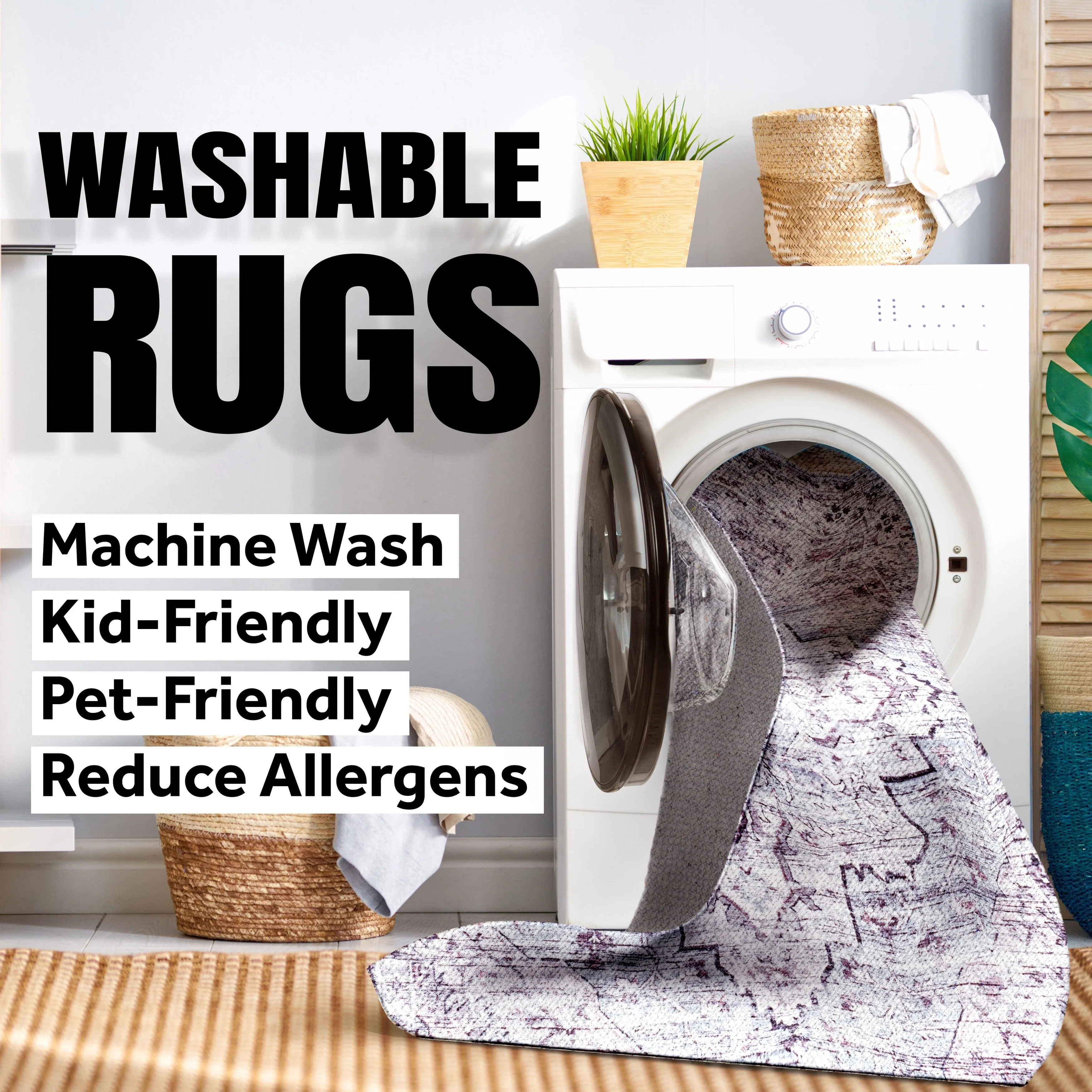 JONATHAN Y Cirali All-Over Persian Machine Washable Area Rug