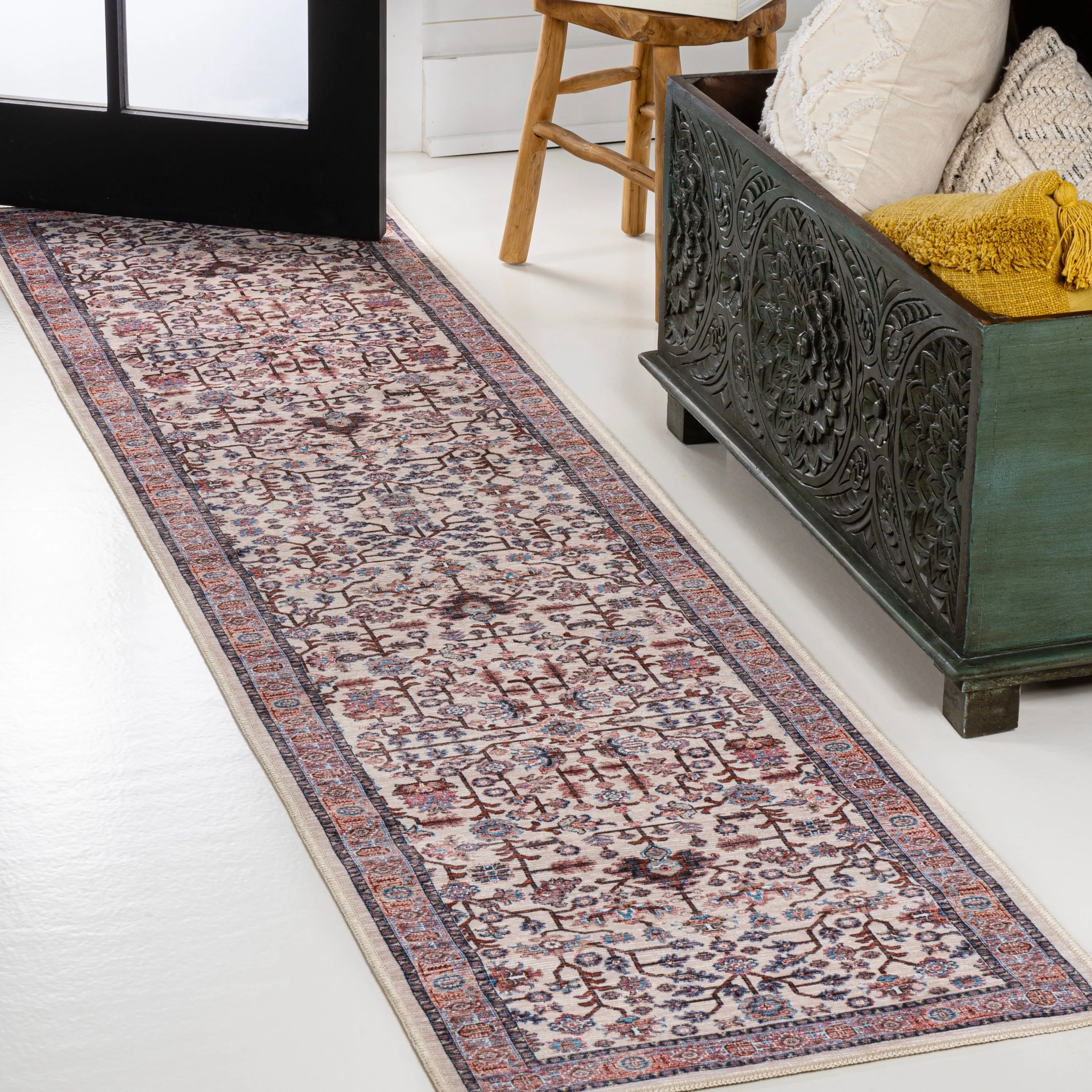 JONATHAN Y Cirali All-Over Persian Machine Washable Area Rug