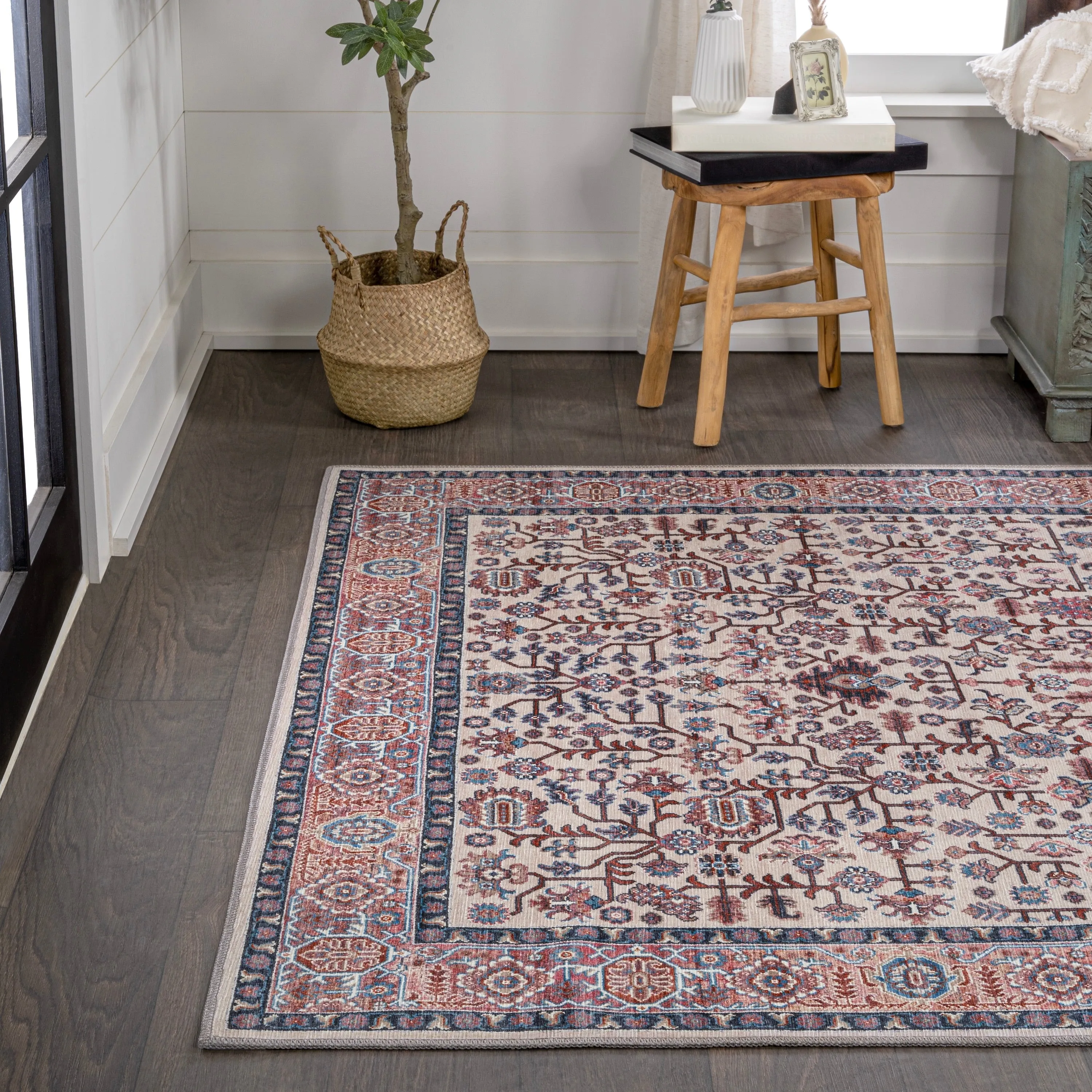 JONATHAN Y Cirali All-Over Persian Machine Washable Area Rug