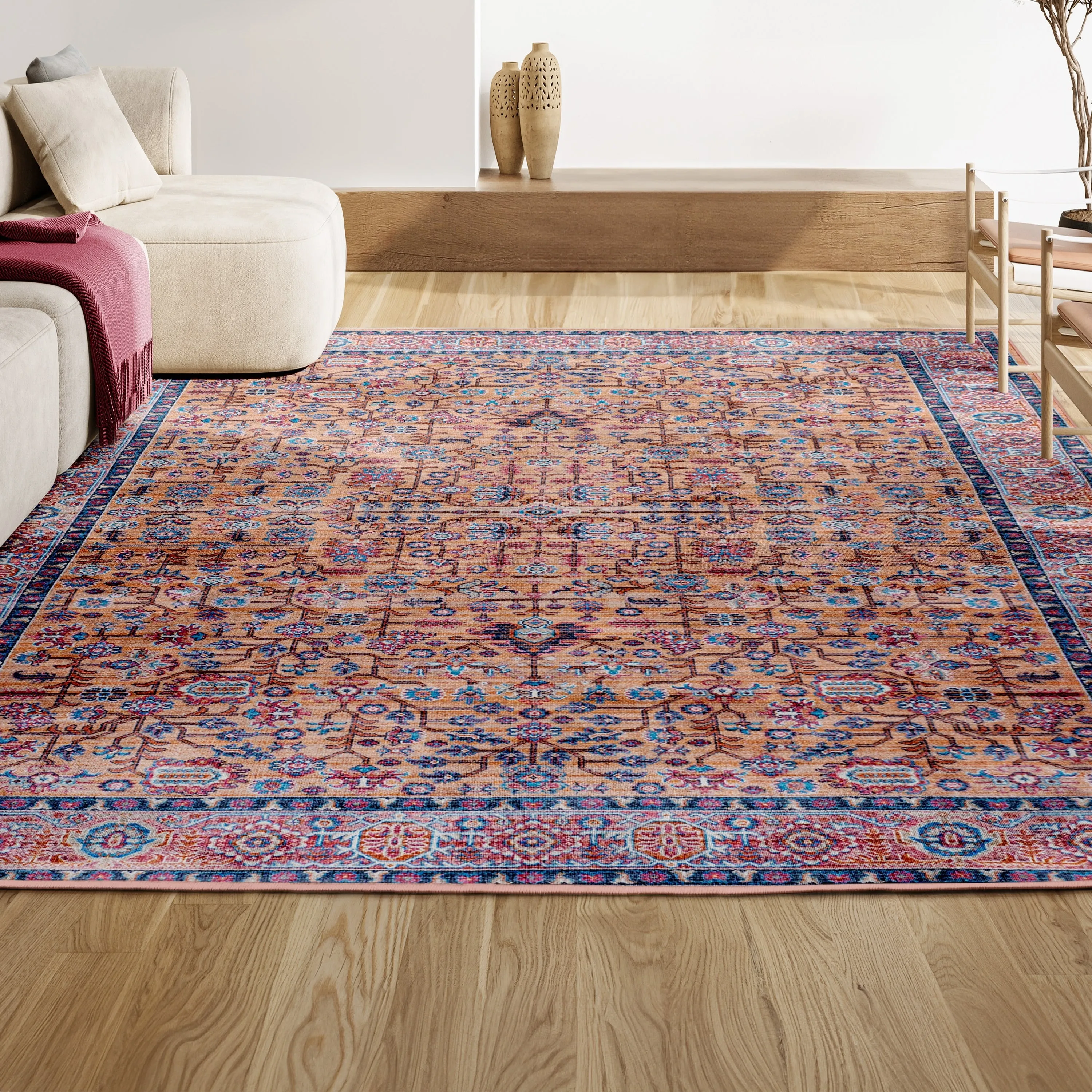 JONATHAN Y Cirali All-Over Persian Machine Washable Area Rug