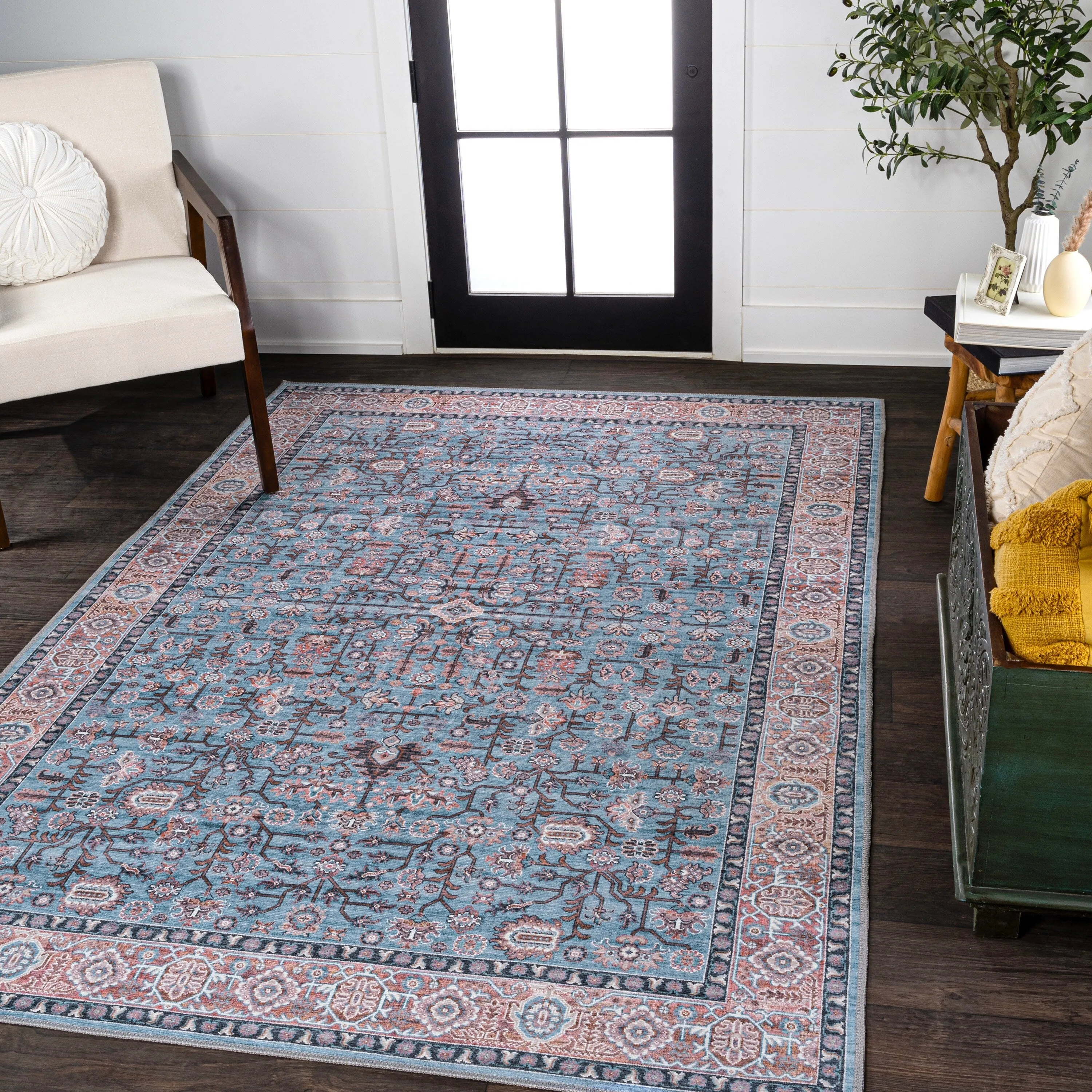 JONATHAN Y Cirali All-Over Persian Machine Washable Area Rug