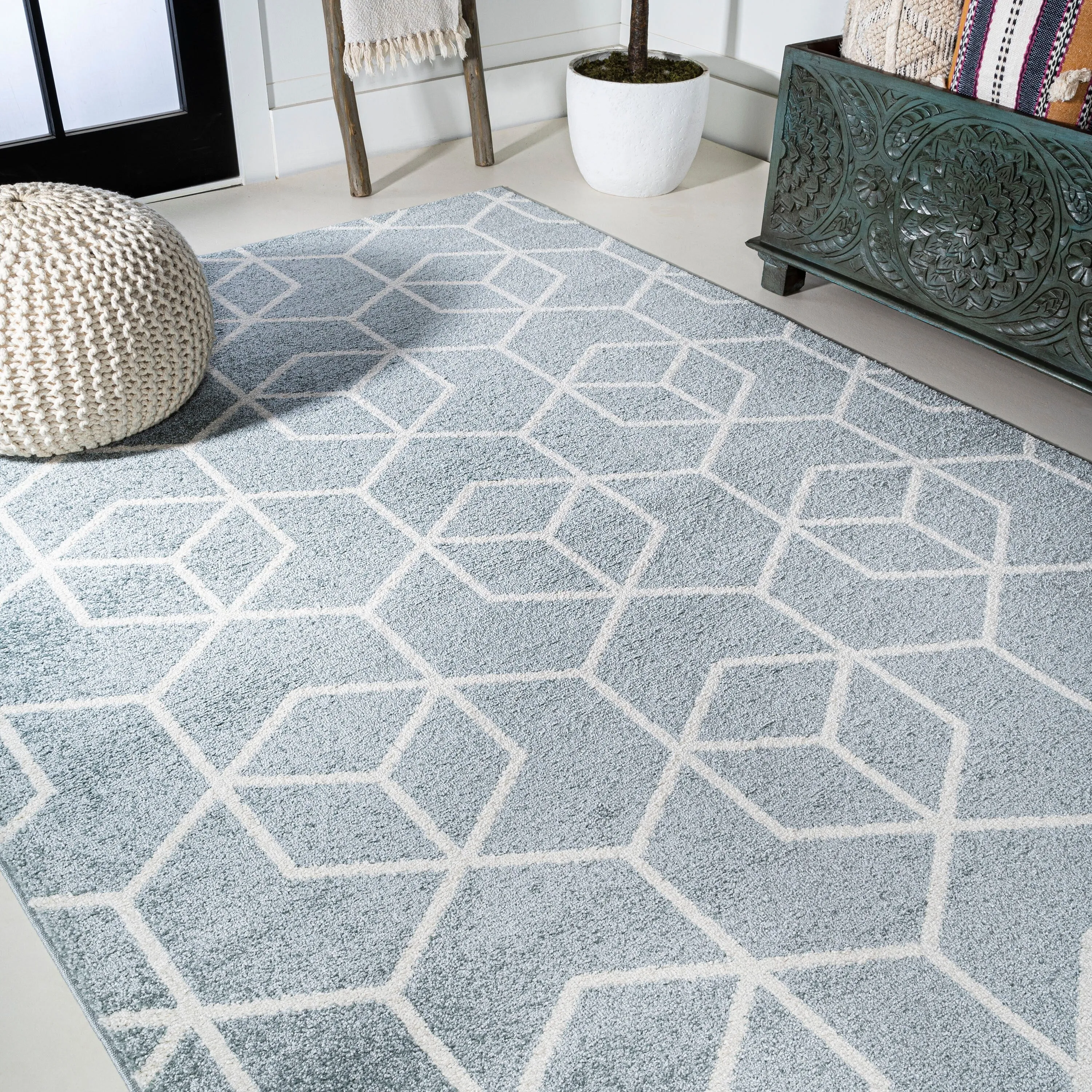JONATHAN Y Cole Blocks Modern Geometric Area Rug