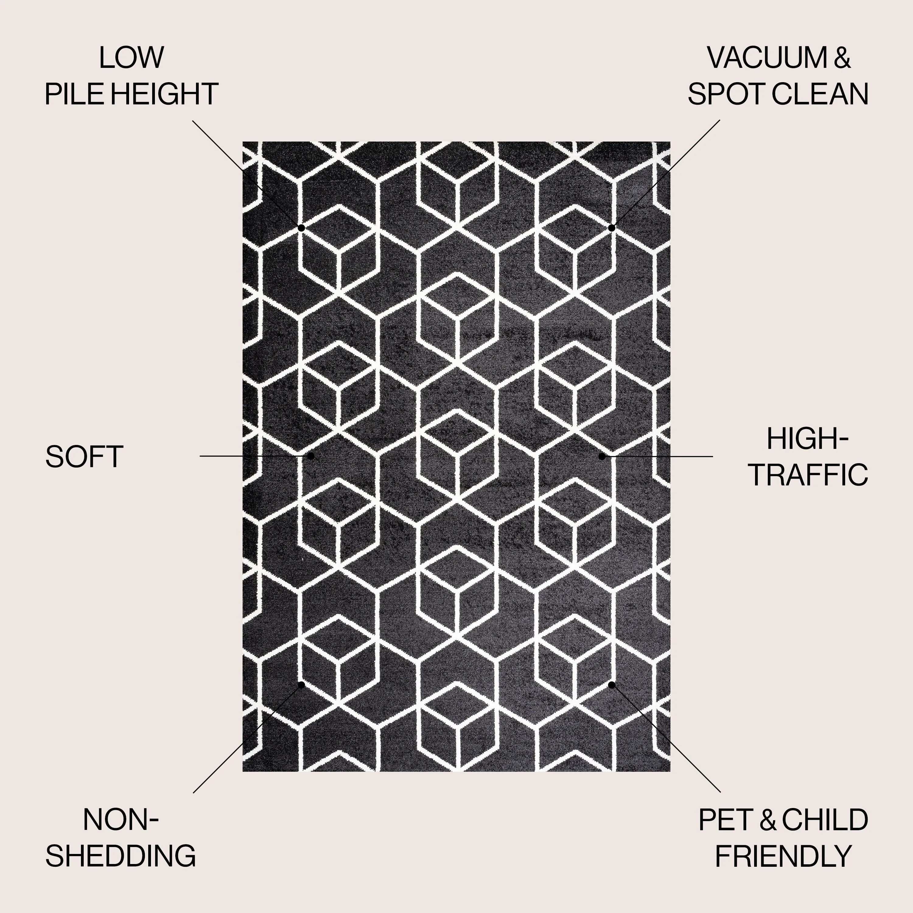 JONATHAN Y Cole Blocks Modern Geometric Area Rug