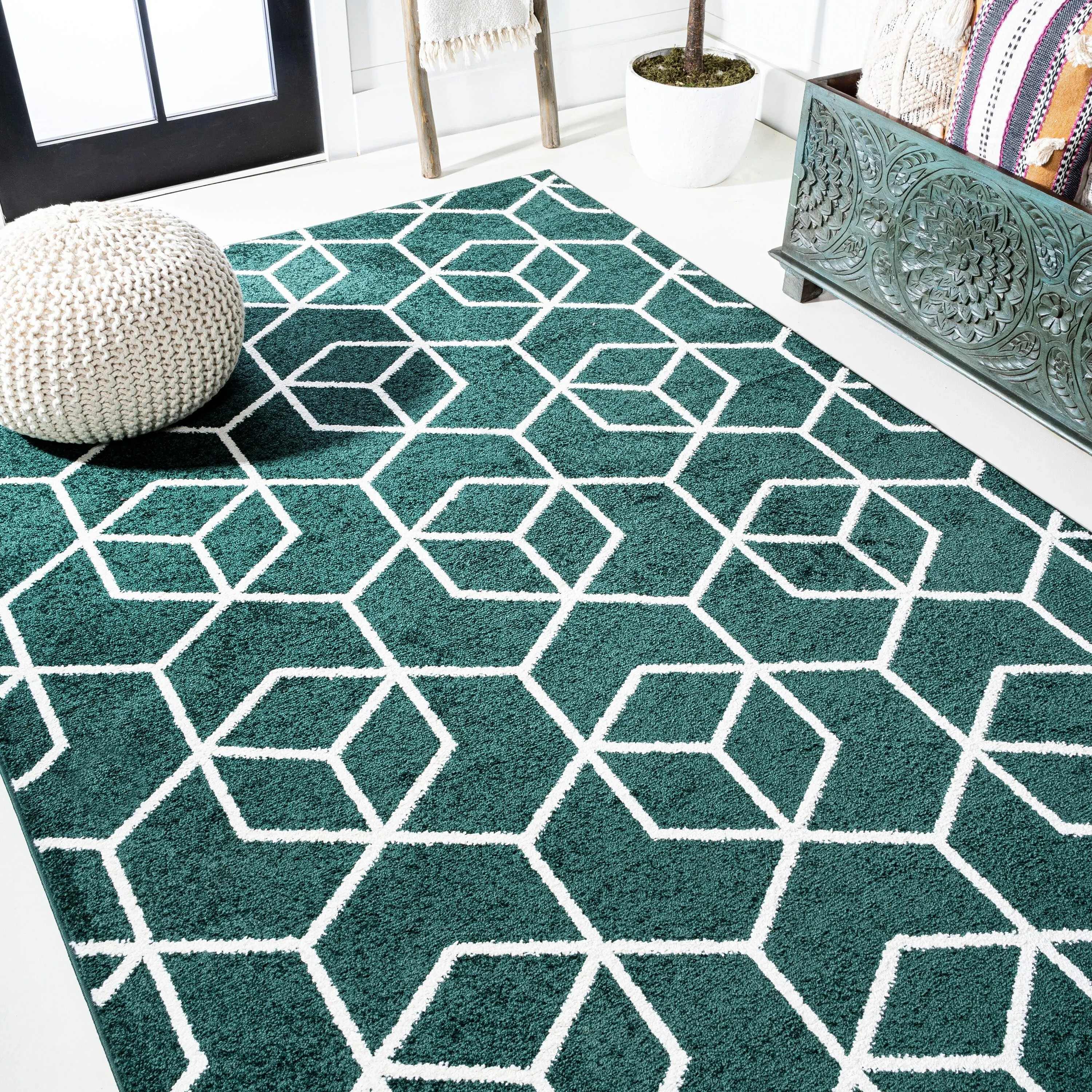 JONATHAN Y Cole Blocks Modern Geometric Area Rug