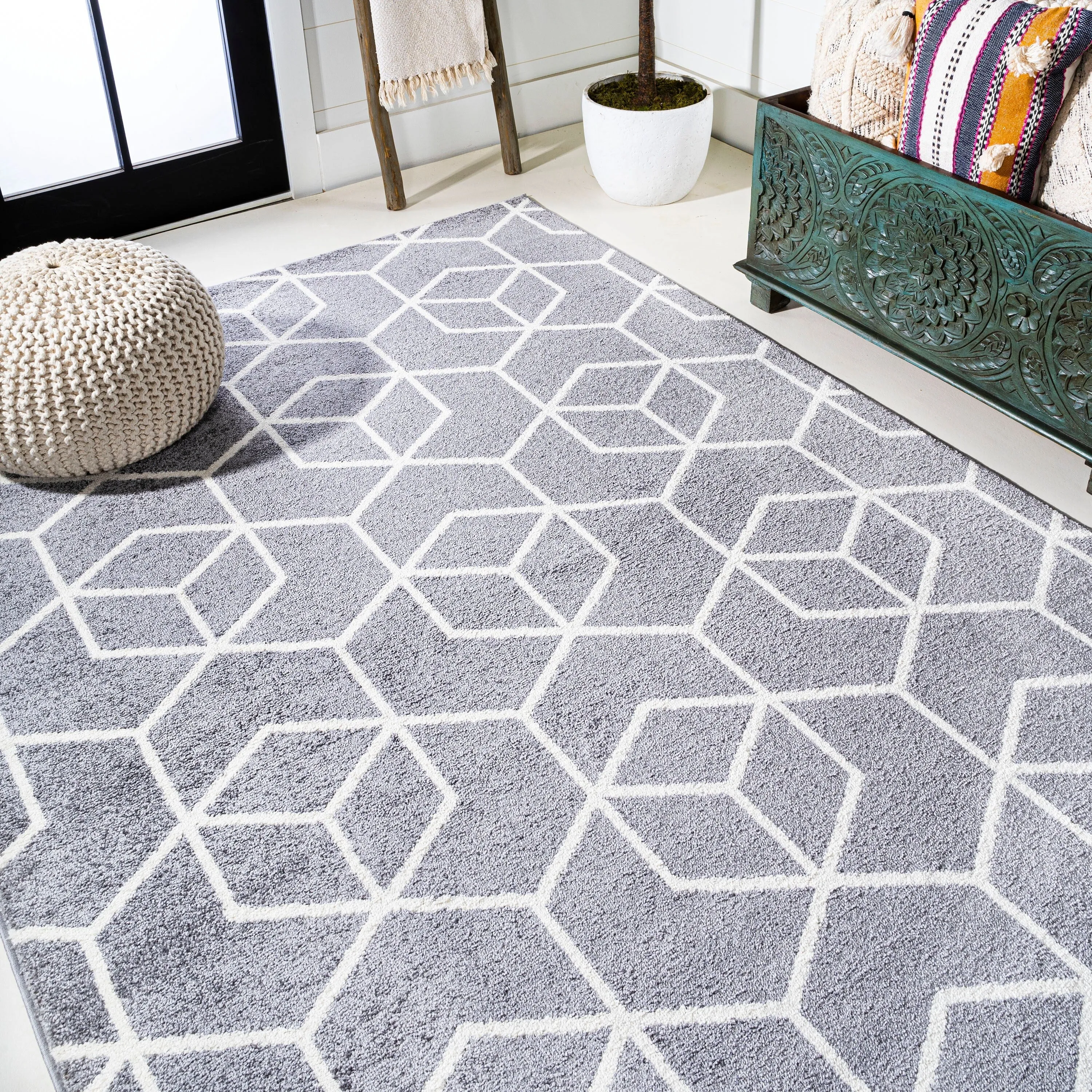 JONATHAN Y Cole Blocks Modern Geometric Area Rug