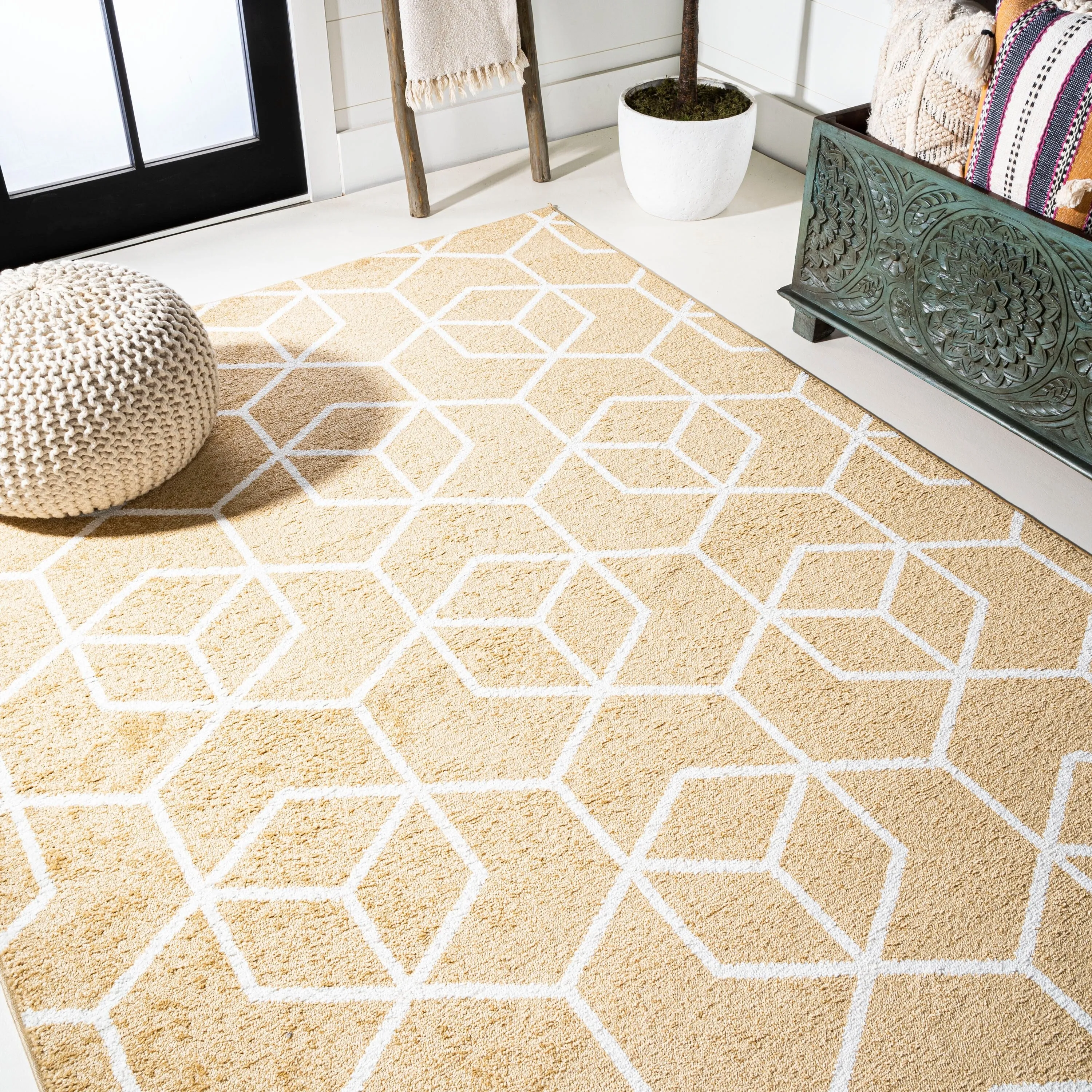 JONATHAN Y Cole Blocks Modern Geometric Area Rug