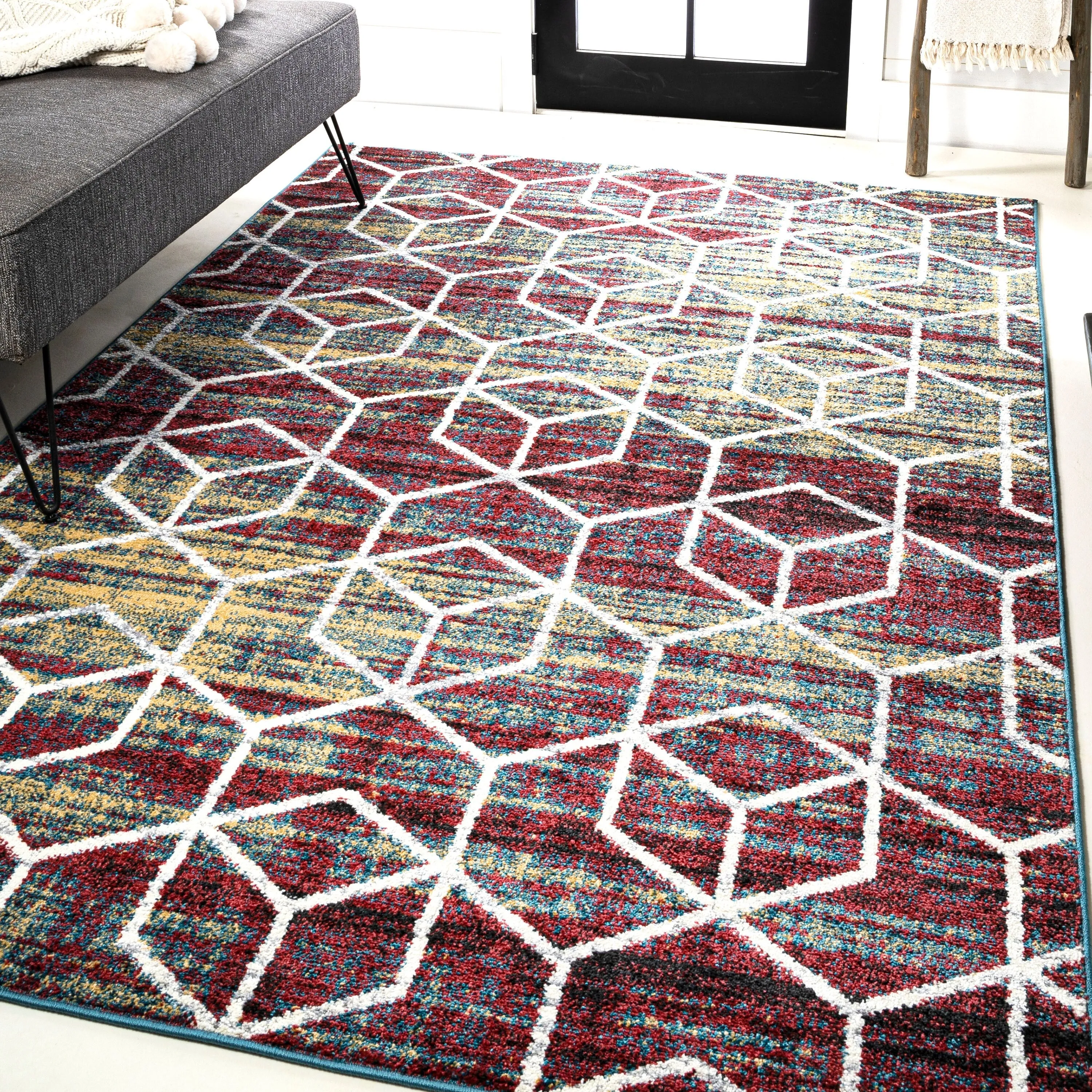 JONATHAN Y Cole Blocks Modern Geometric Area Rug
