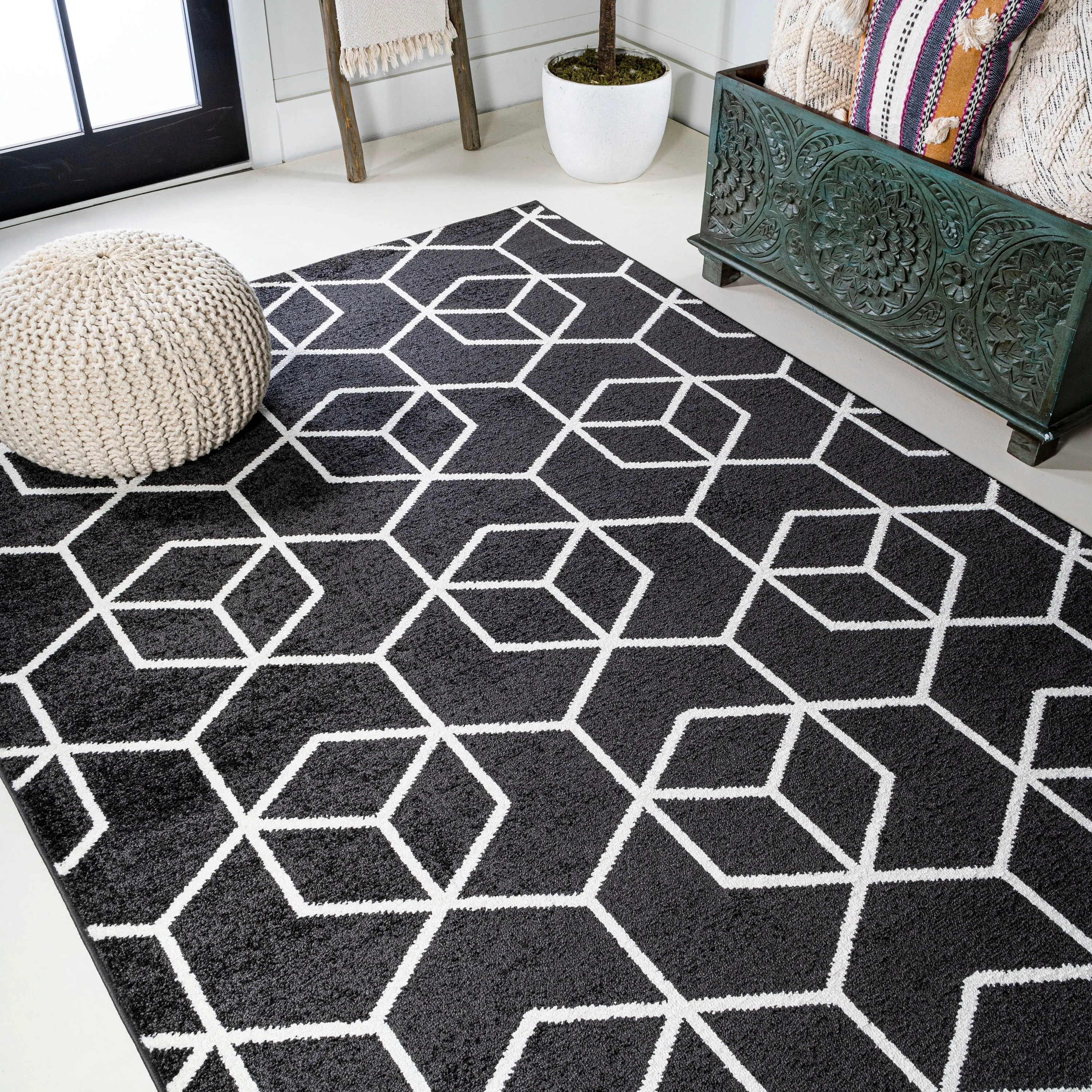 JONATHAN Y Cole Blocks Modern Geometric Area Rug