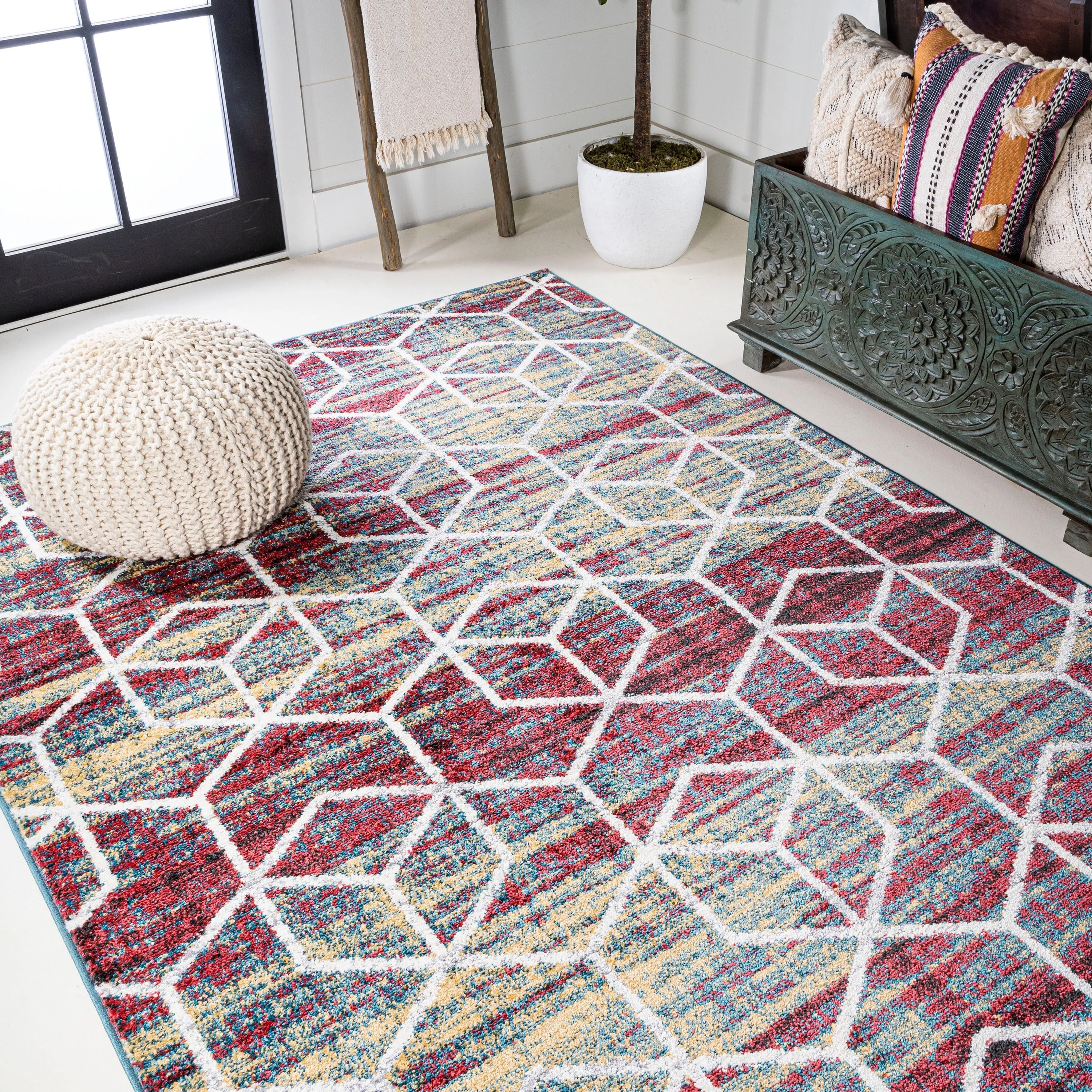 JONATHAN Y Cole Blocks Modern Geometric Area Rug