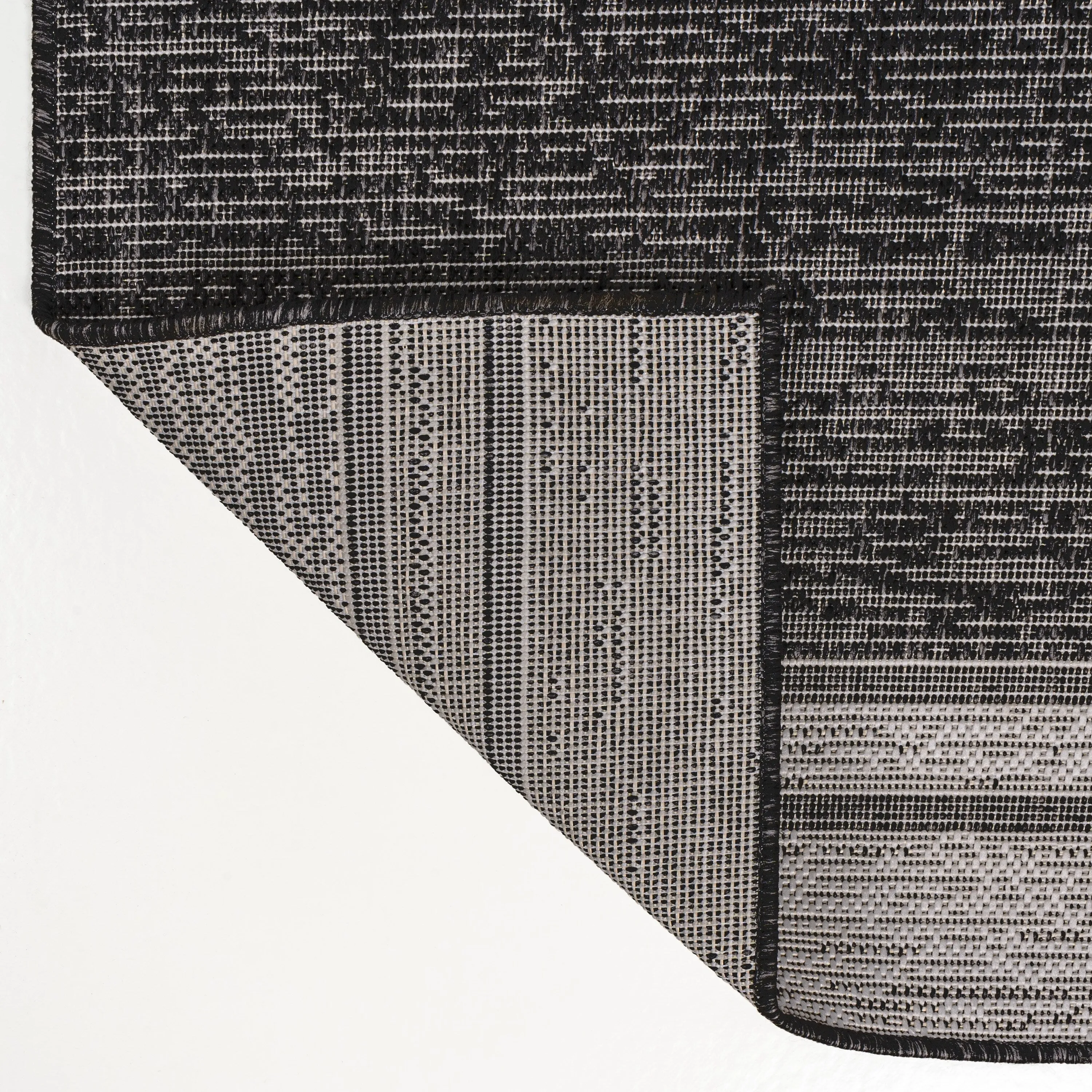 JONATHAN Y Darcy Modern Minimalist Mingled Solid Black/Cream Indoor/Outdoor Area Rug