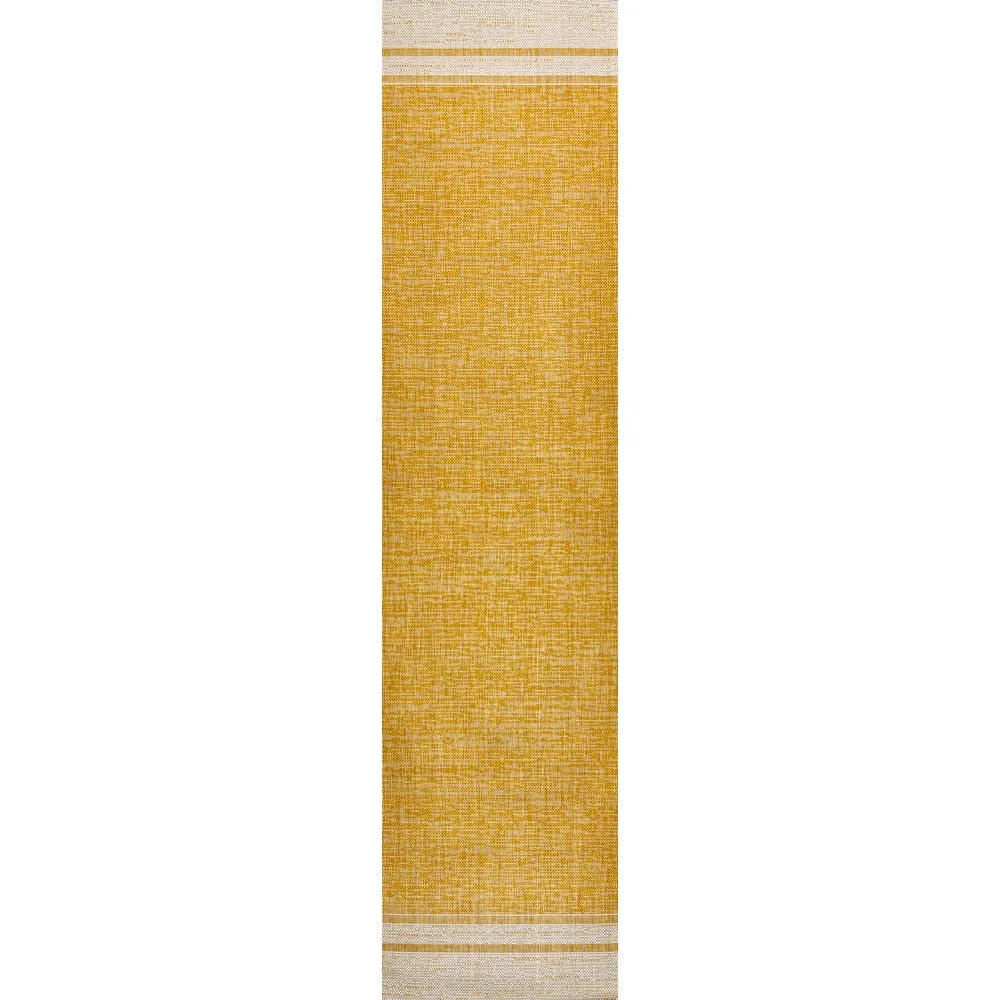 JONATHAN Y Darcy Modern Minimalist Mingled Solid Black/Cream Indoor/Outdoor Area Rug