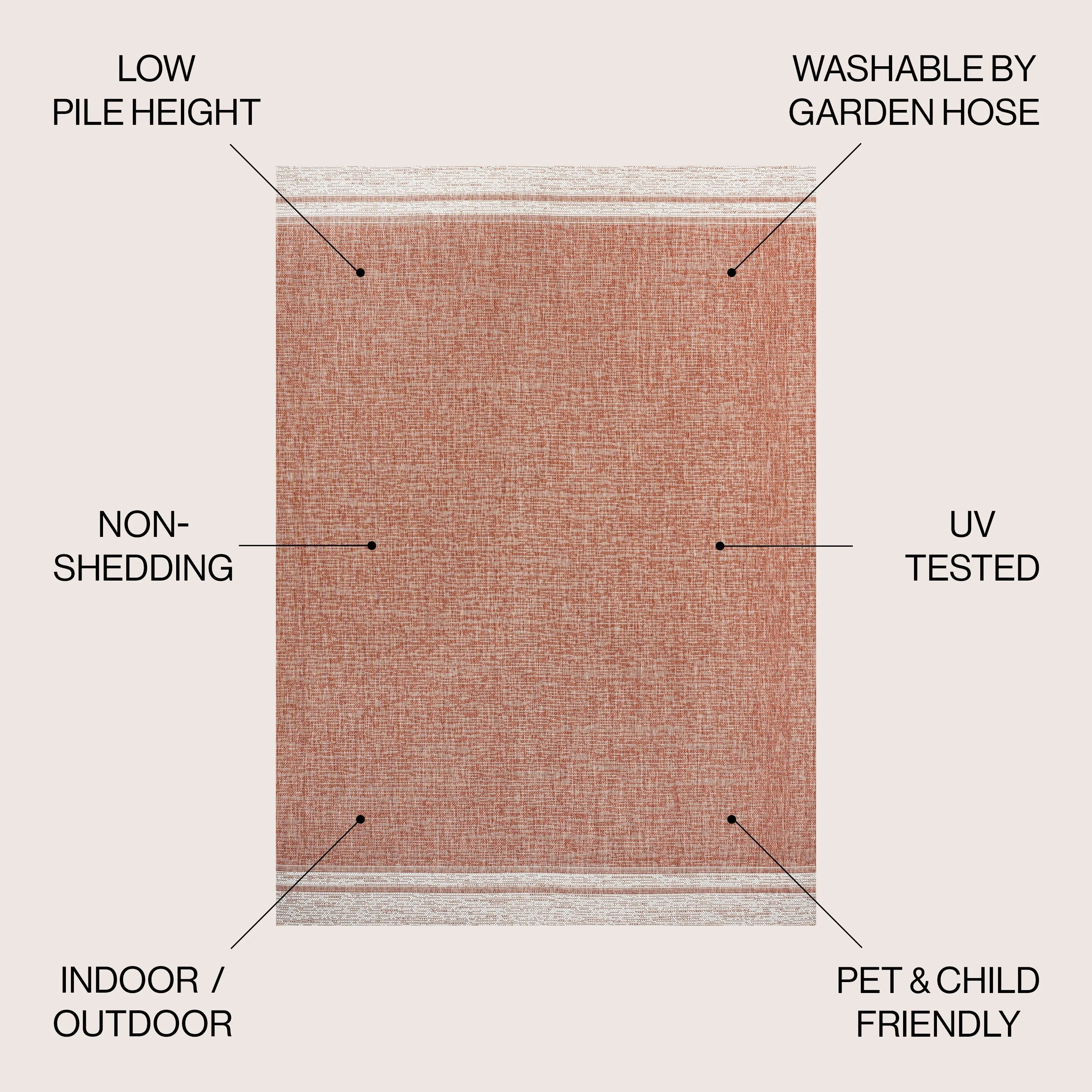 JONATHAN Y Darcy Modern Minimalist Mingled Solid Black/Cream Indoor/Outdoor Area Rug