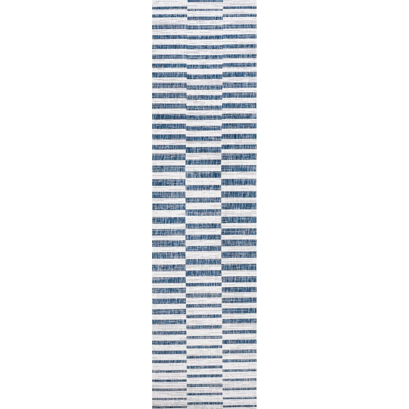 JONATHAN Y Grid Modern Offset Stripe Indoor/Outdoor Area Rug