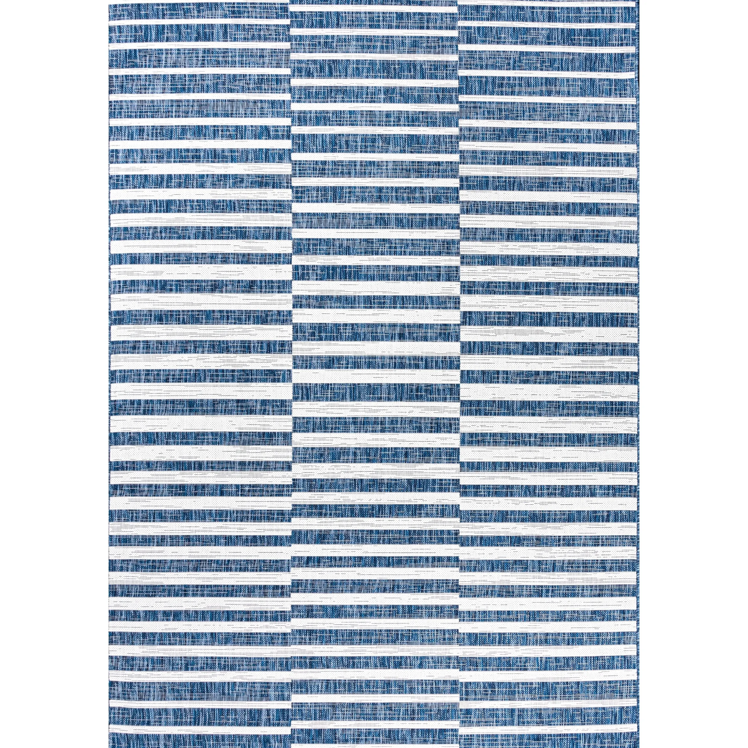 JONATHAN Y Grid Modern Offset Stripe Indoor/Outdoor Area Rug