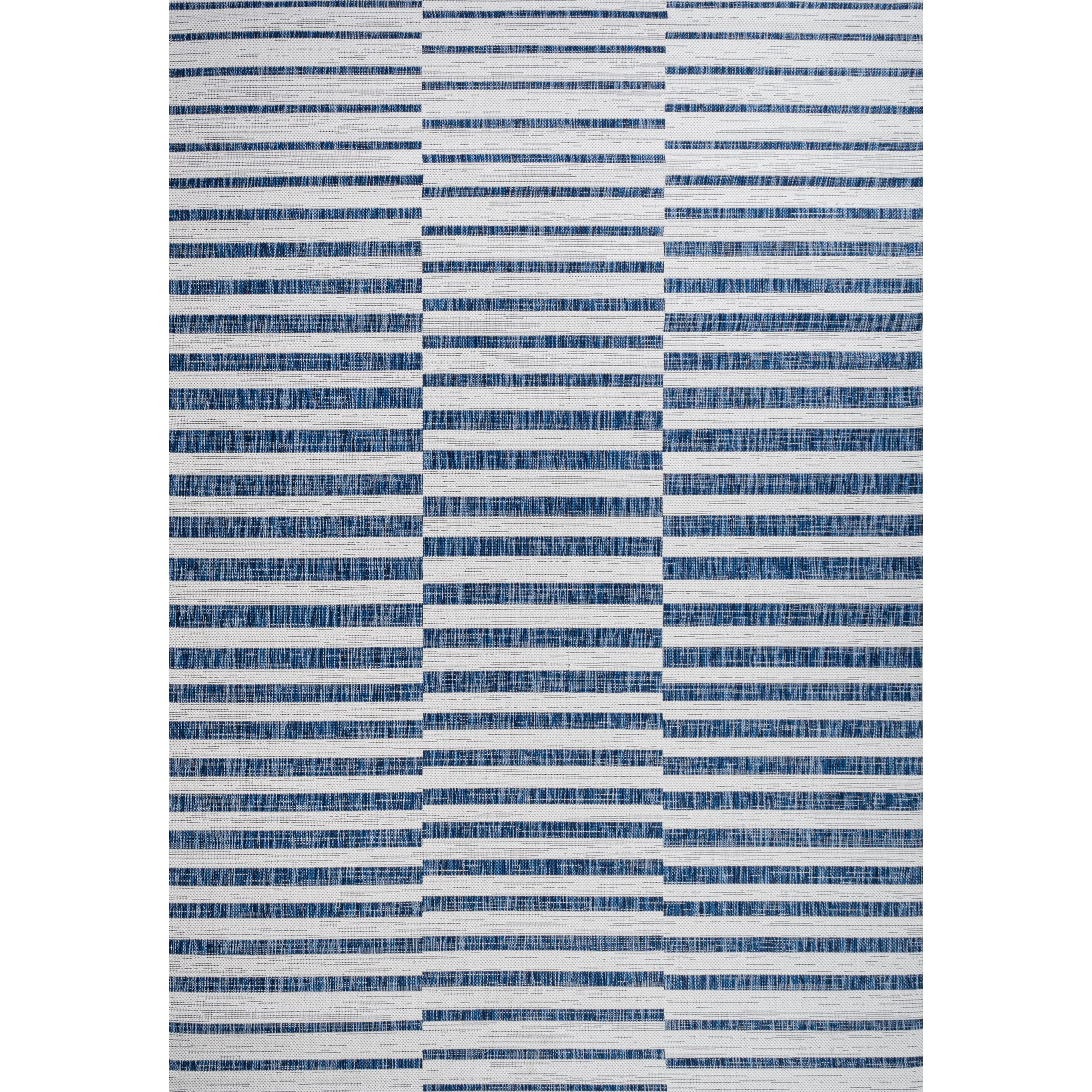 JONATHAN Y Grid Modern Offset Stripe Indoor/Outdoor Area Rug