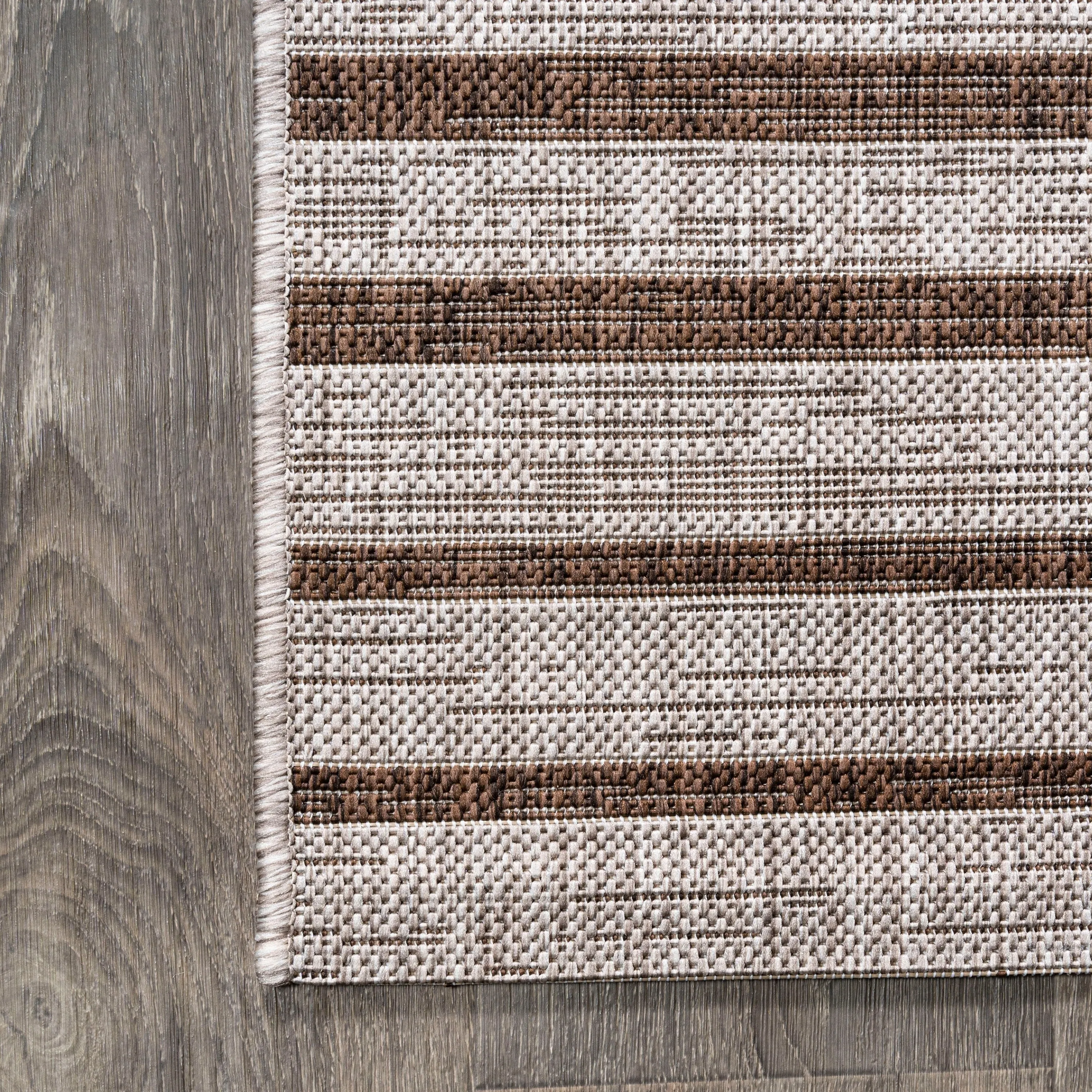 JONATHAN Y Grid Modern Offset Stripe Indoor/Outdoor Area Rug