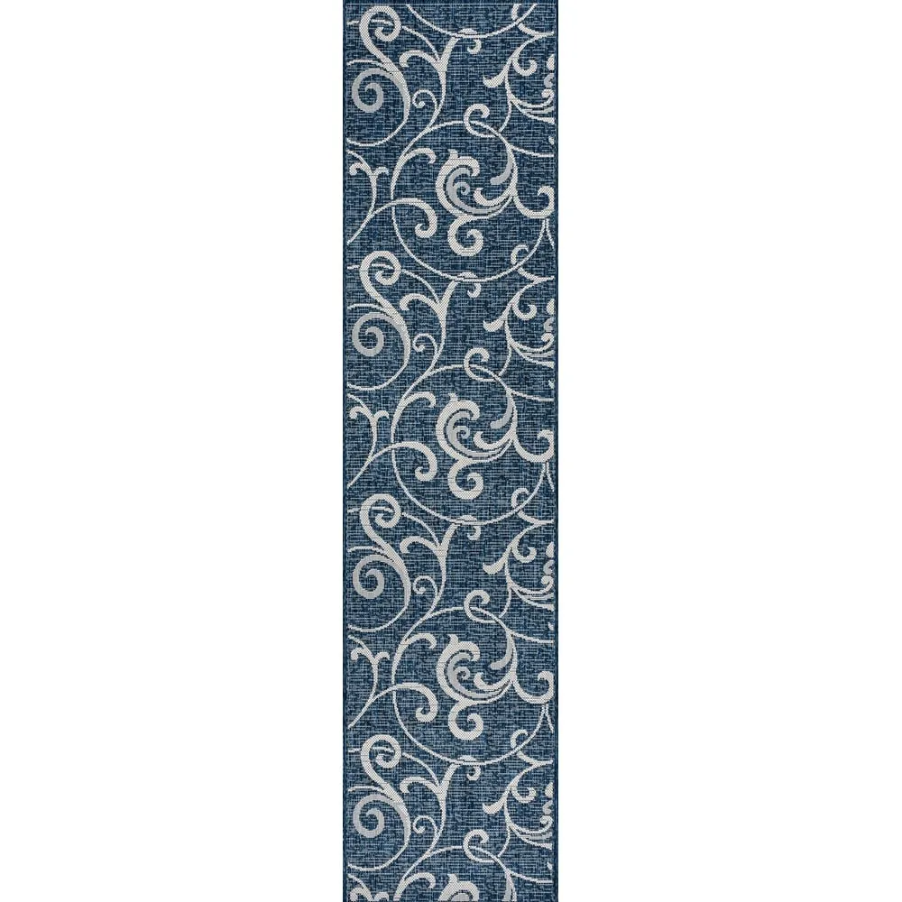 JONATHAN Y Isla Traditional Classic All-Over Scroll Green/Cream Indoor/Outdoor Area Rug