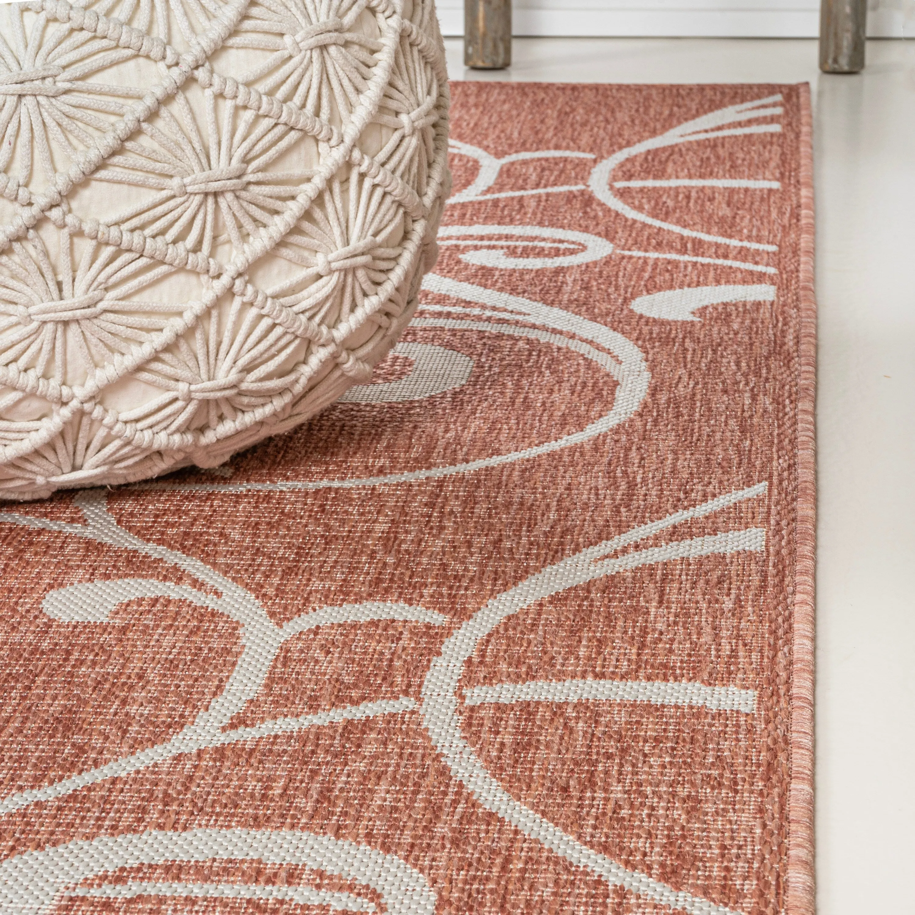 JONATHAN Y Isla Traditional Classic All-Over Scroll Green/Cream Indoor/Outdoor Area Rug
