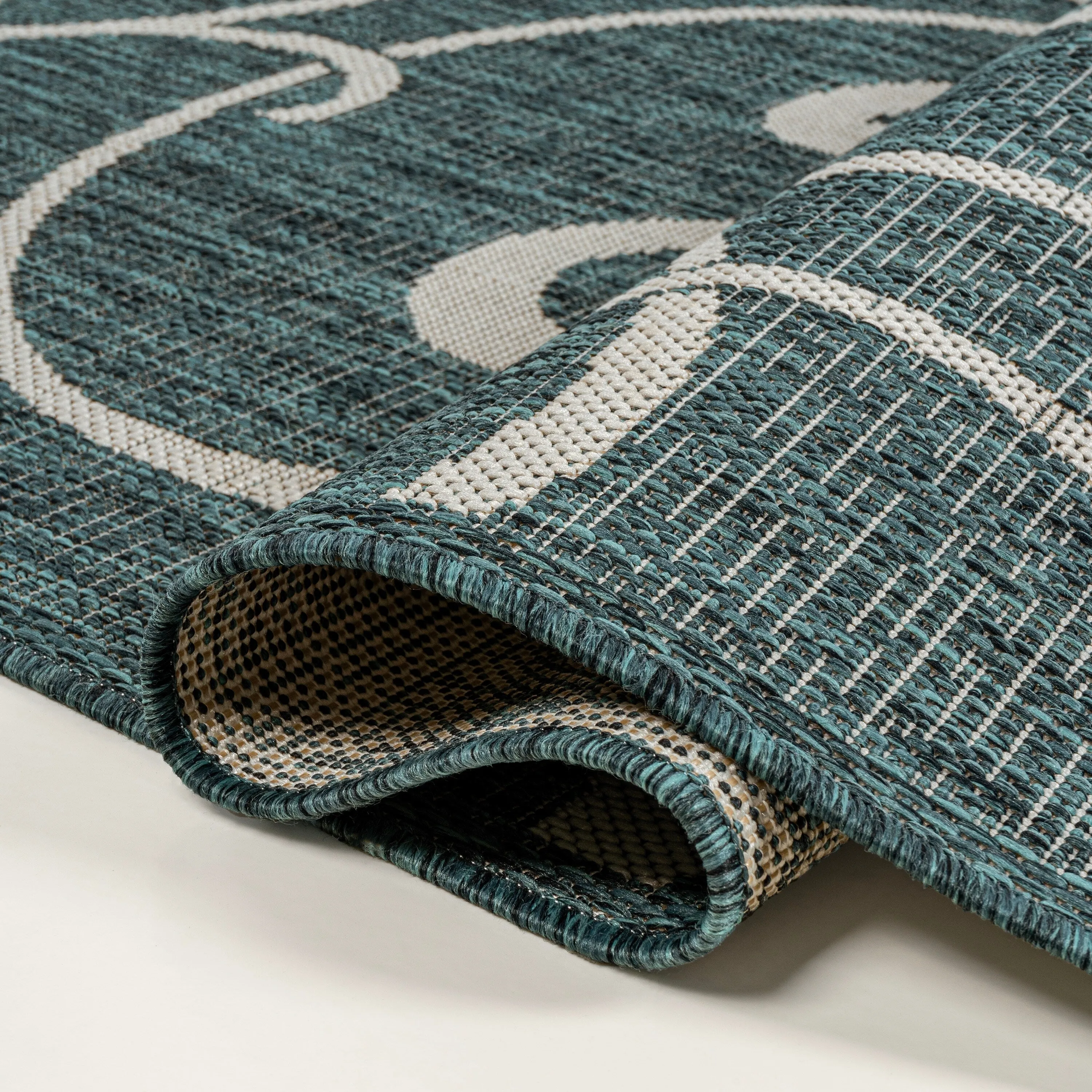 JONATHAN Y Isla Traditional Classic All-Over Scroll Green/Cream Indoor/Outdoor Area Rug