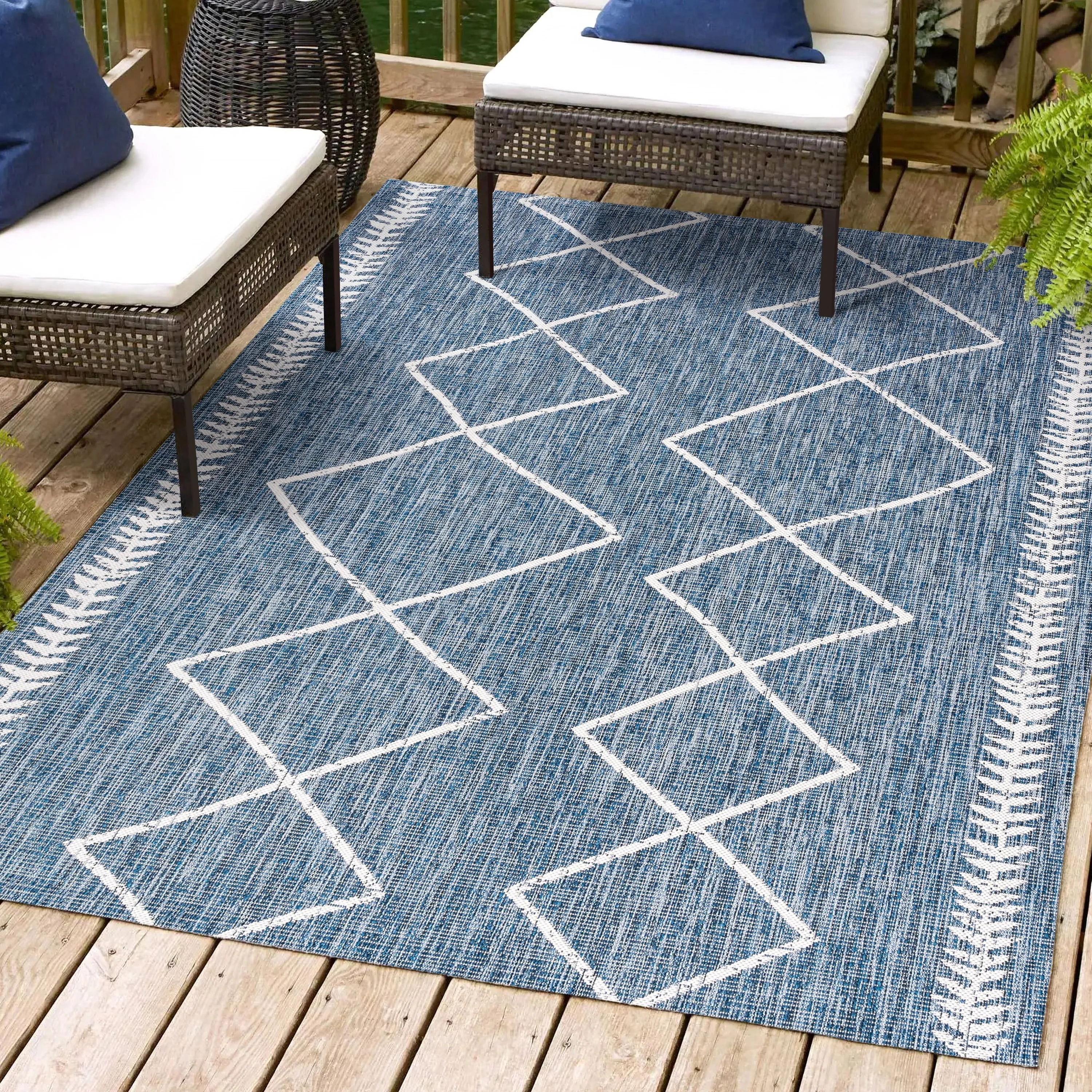 JONATHAN Y Kafel Tribal Diamond Trellis Indoor/Outdoor Area Rug