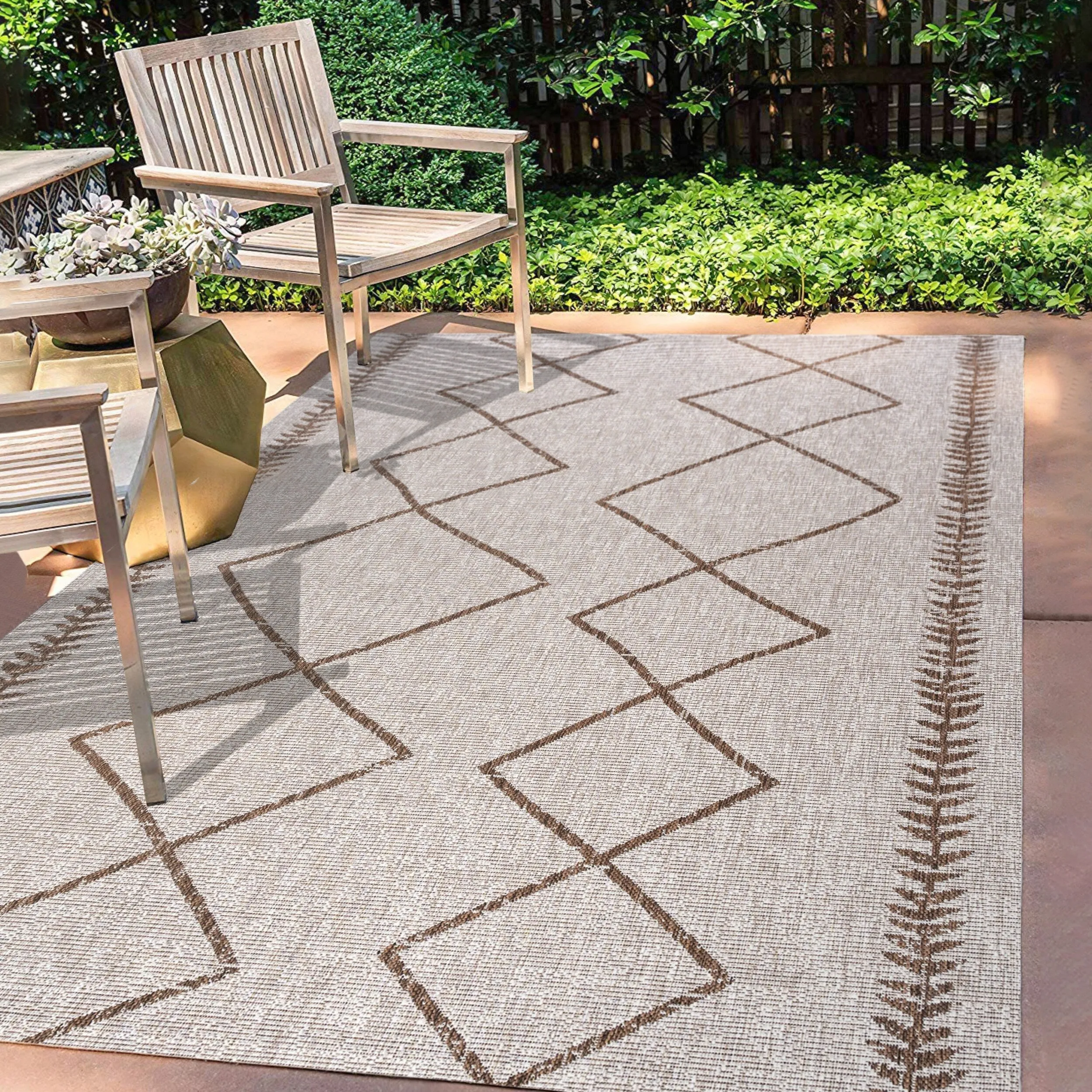 JONATHAN Y Kafel Tribal Diamond Trellis Indoor/Outdoor Area Rug