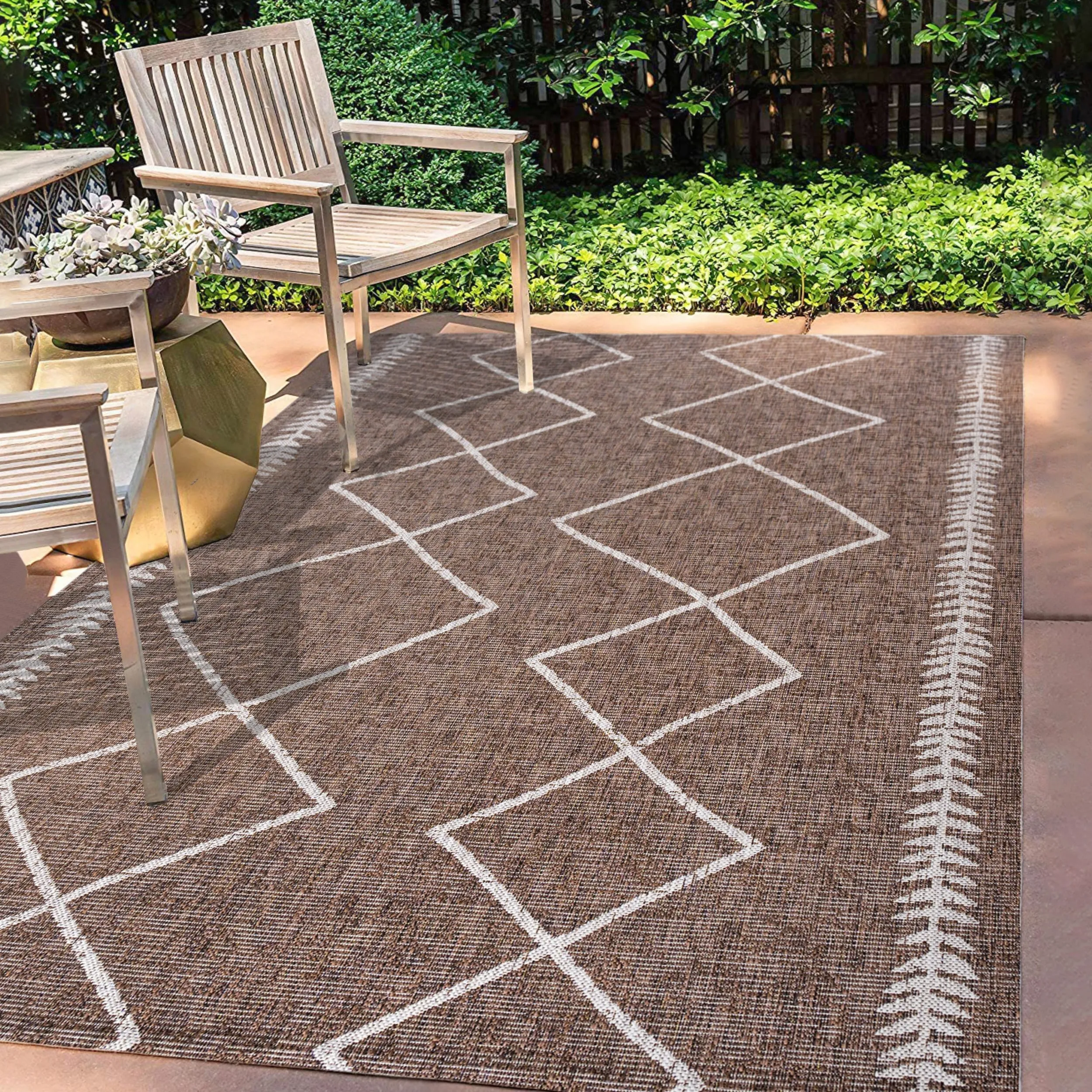 JONATHAN Y Kafel Tribal Diamond Trellis Indoor/Outdoor Area Rug