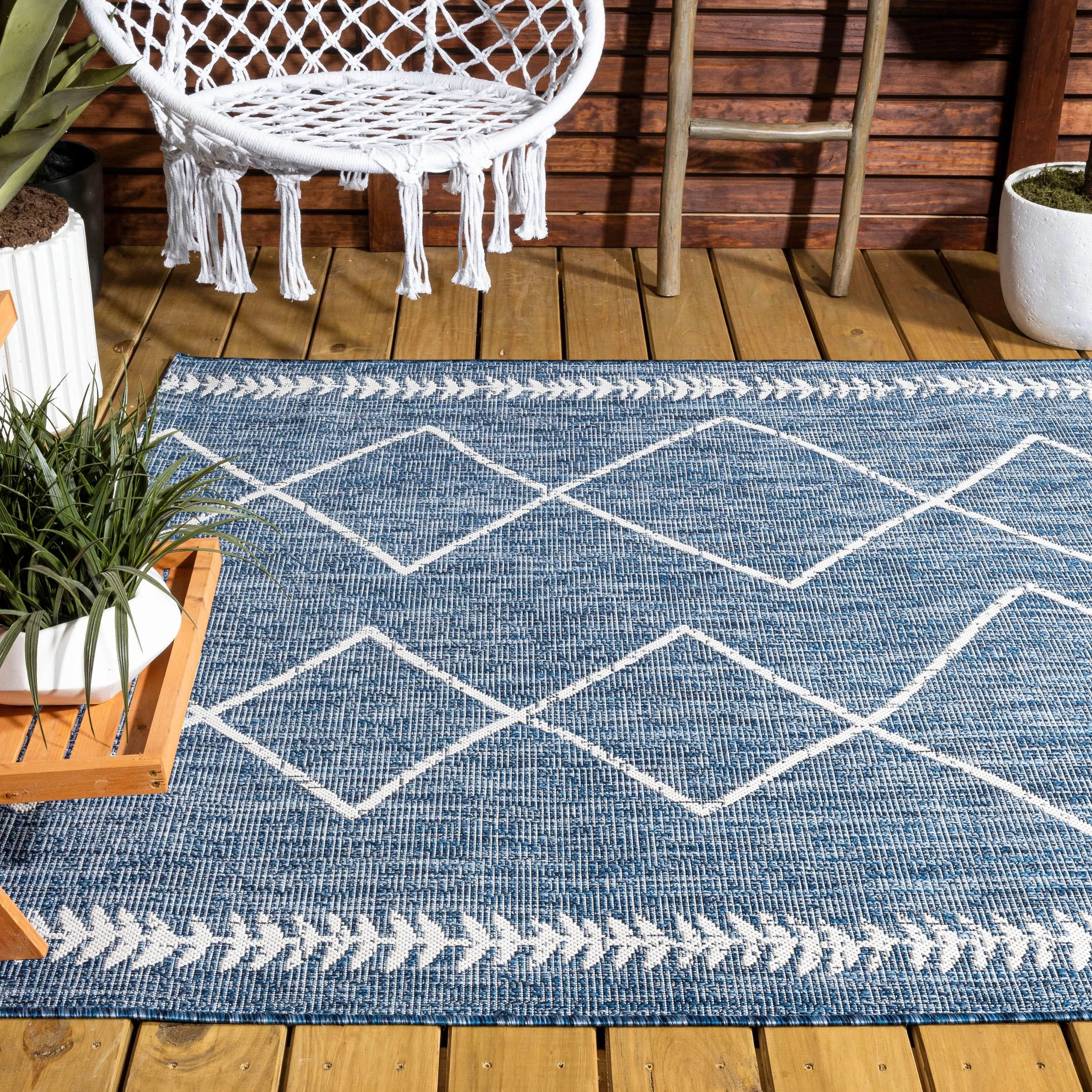 JONATHAN Y Kafel Tribal Diamond Trellis Indoor/Outdoor Area Rug