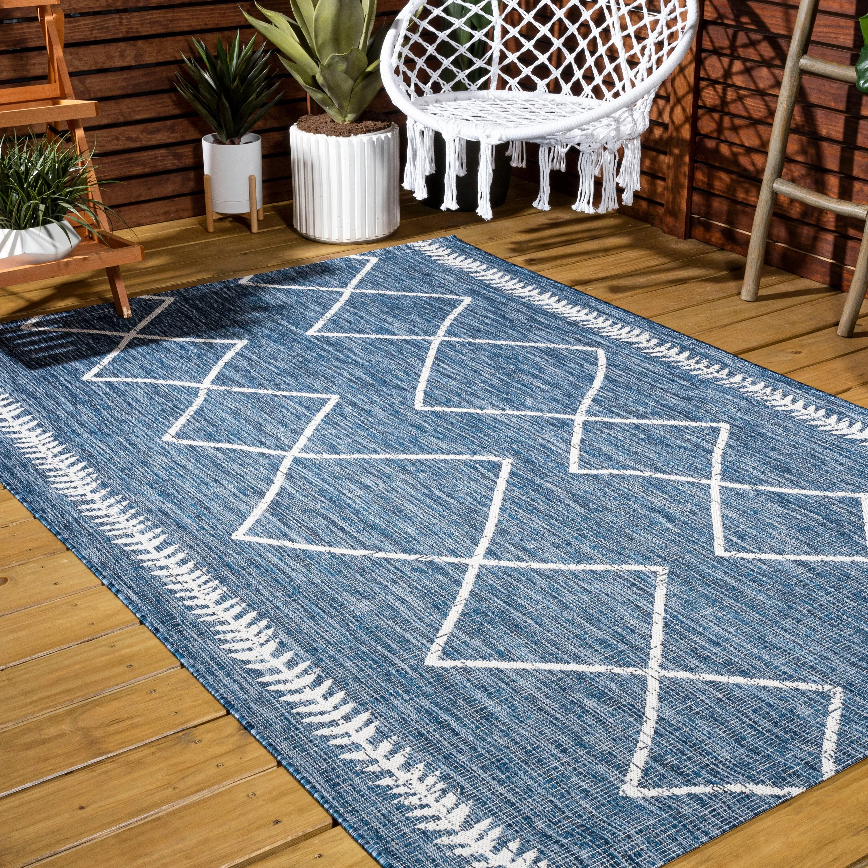 JONATHAN Y Kafel Tribal Diamond Trellis Indoor/Outdoor Area Rug