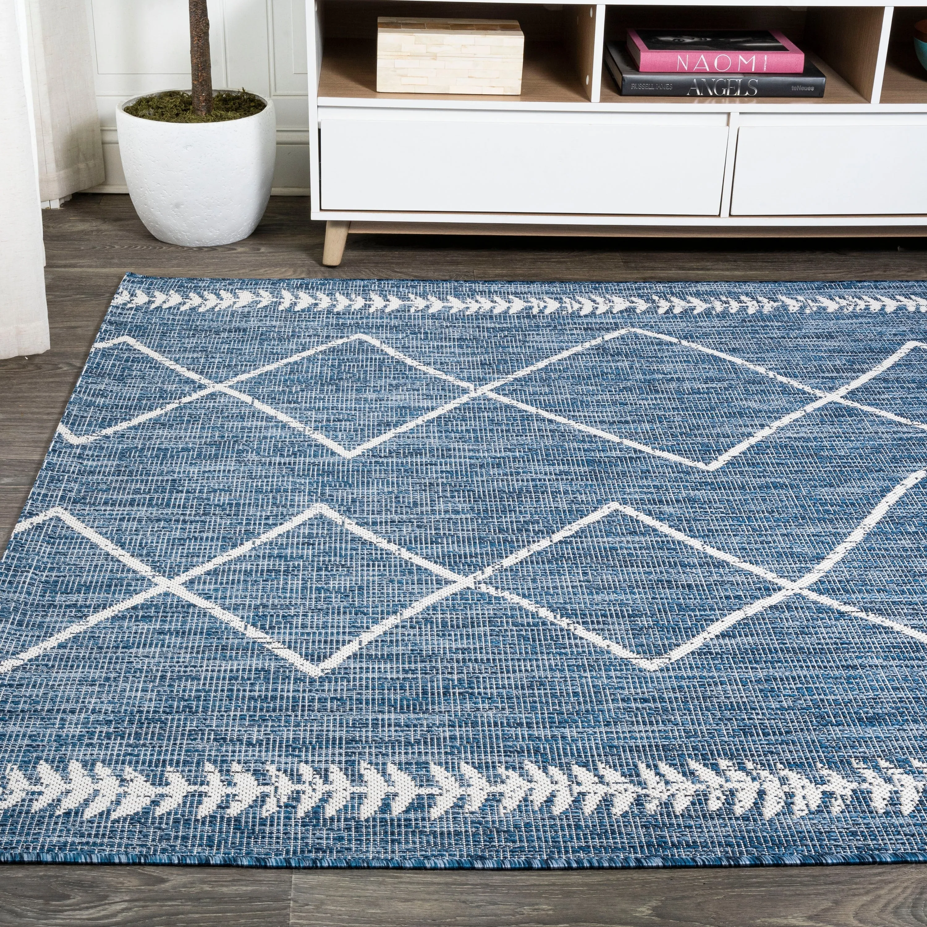JONATHAN Y Kafel Tribal Diamond Trellis Indoor/Outdoor Area Rug